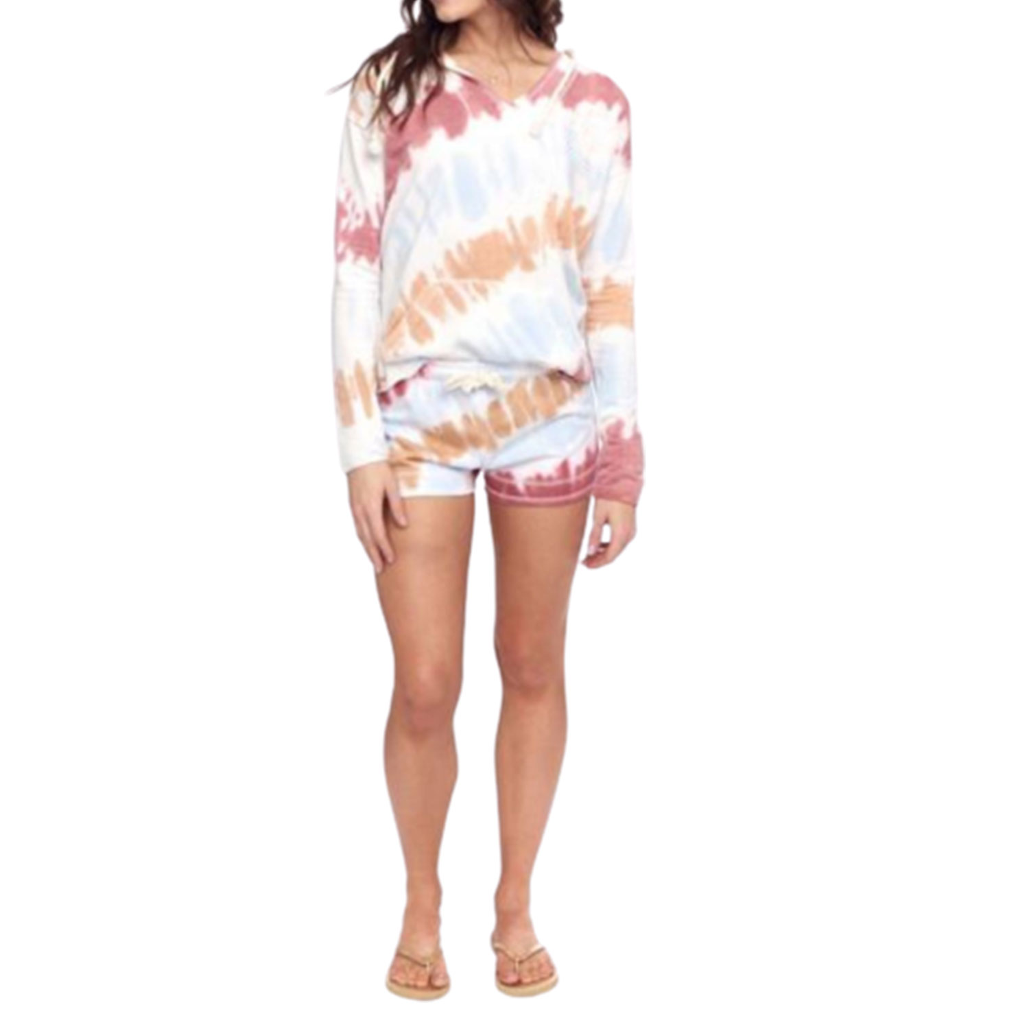 Women's Tie Dye Top & Bottom 2-Piece Shorts Sets