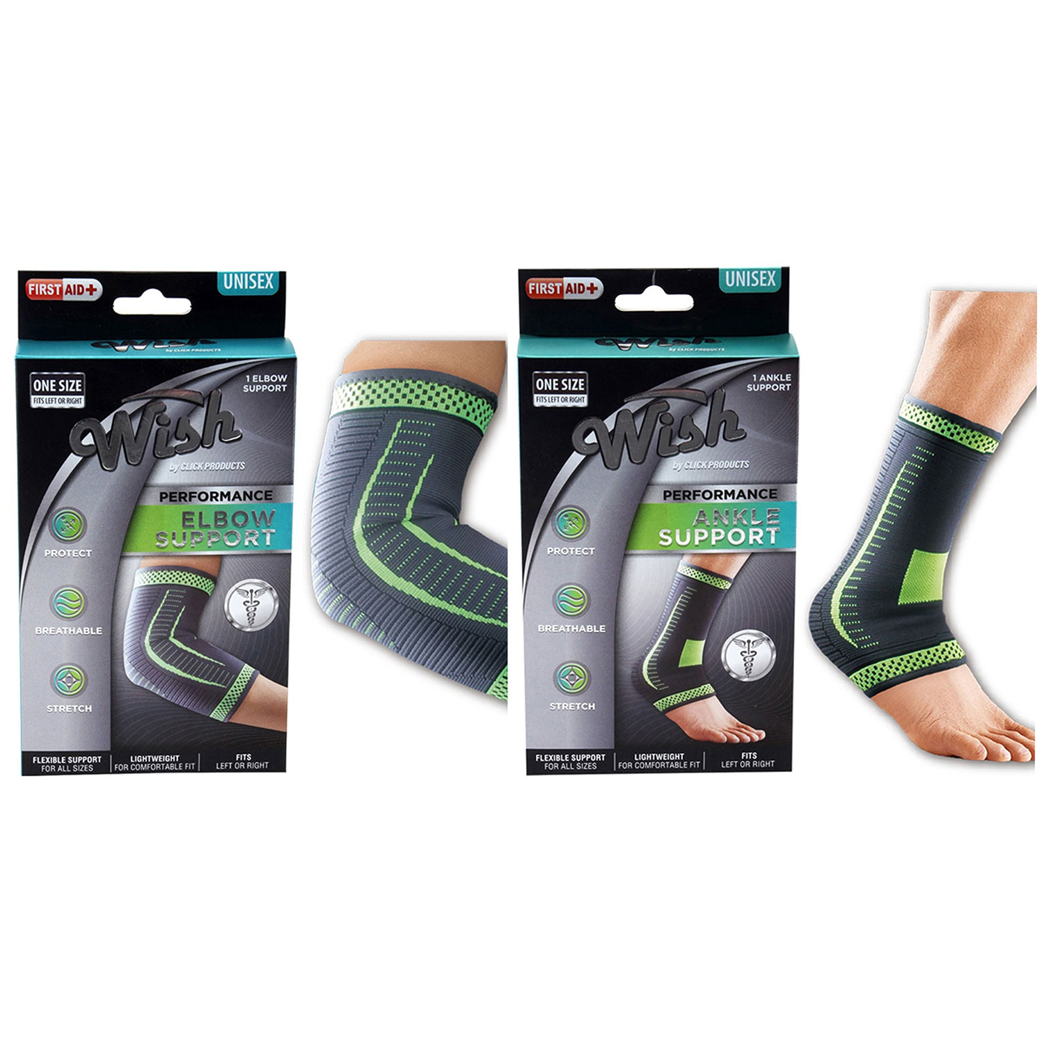 Flexible Stretch Joint Compression Sleeve Support Brace 1 And 2 Packs