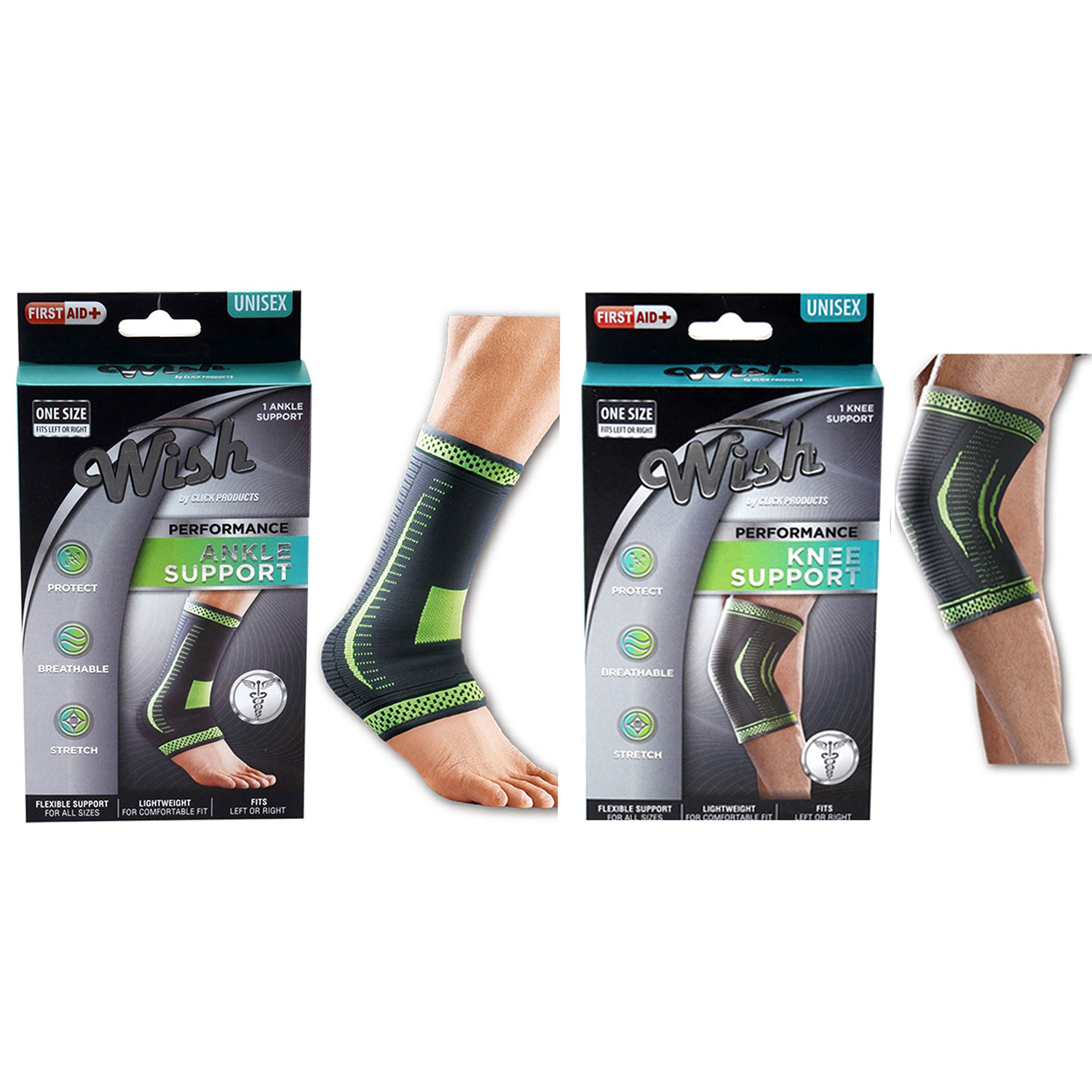 Flexible Stretch Joint Compression Sleeve Support Brace 1 And 2 Packs