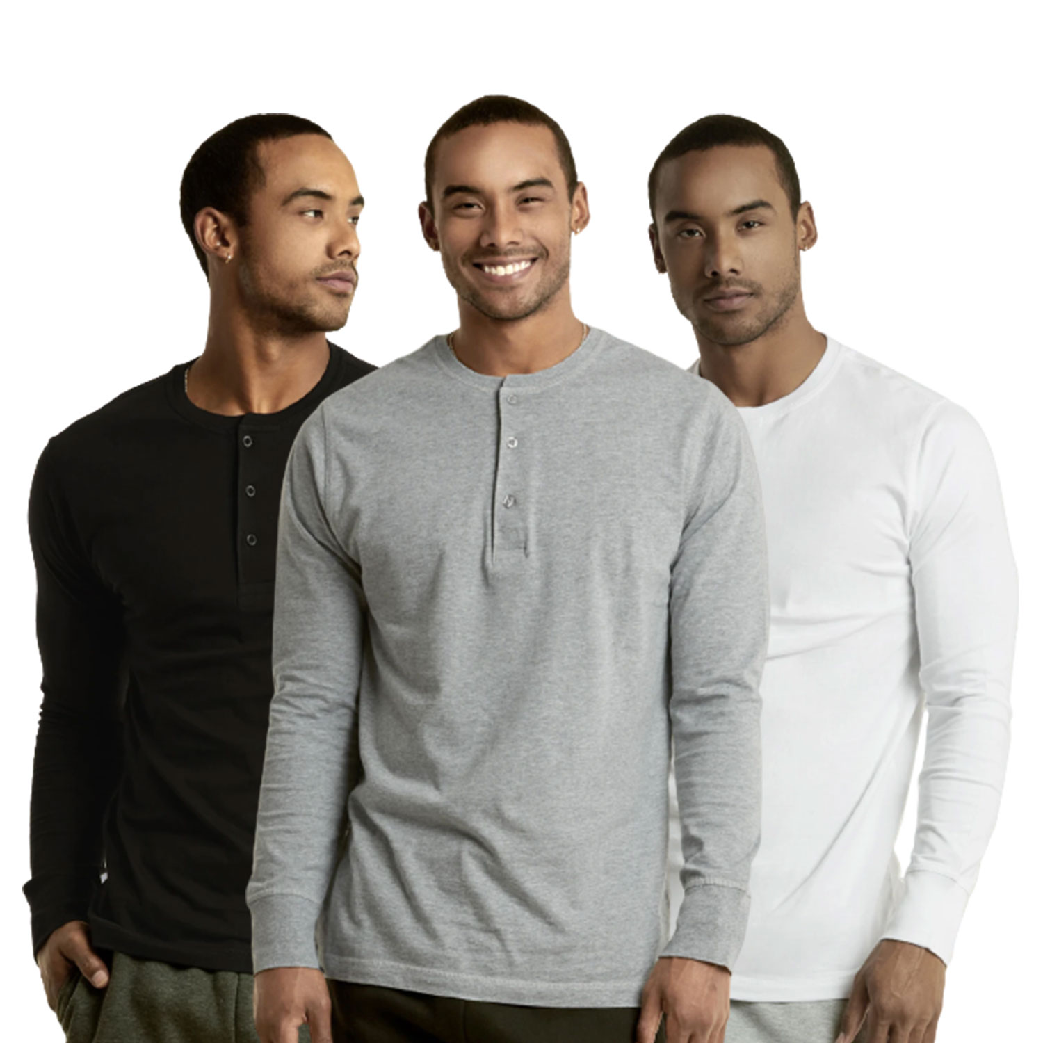 Men's Henley Shirt Pack Of 3