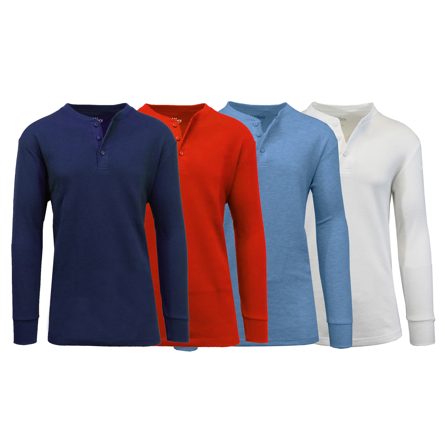 Men's 4-Pack Waffle-Knit Henley Thermal Shirt