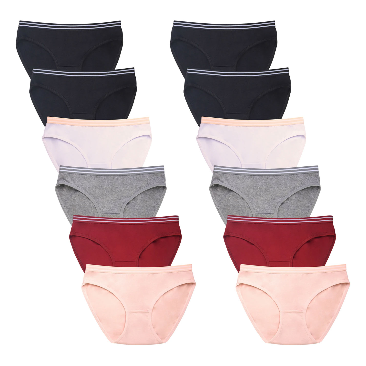 Mamia Ladies Cotton Bikini Panty Pack Of 12