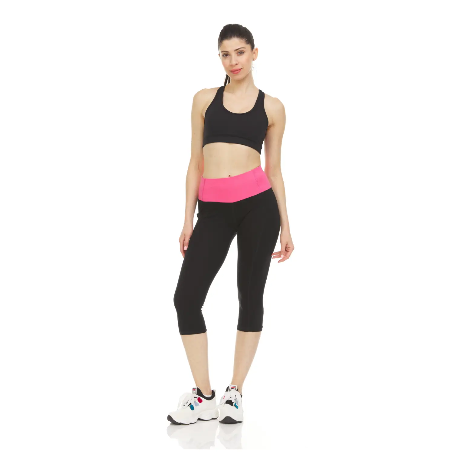 Women's Active Performance Yoga Stretch Capri Leggings Available in multi pack