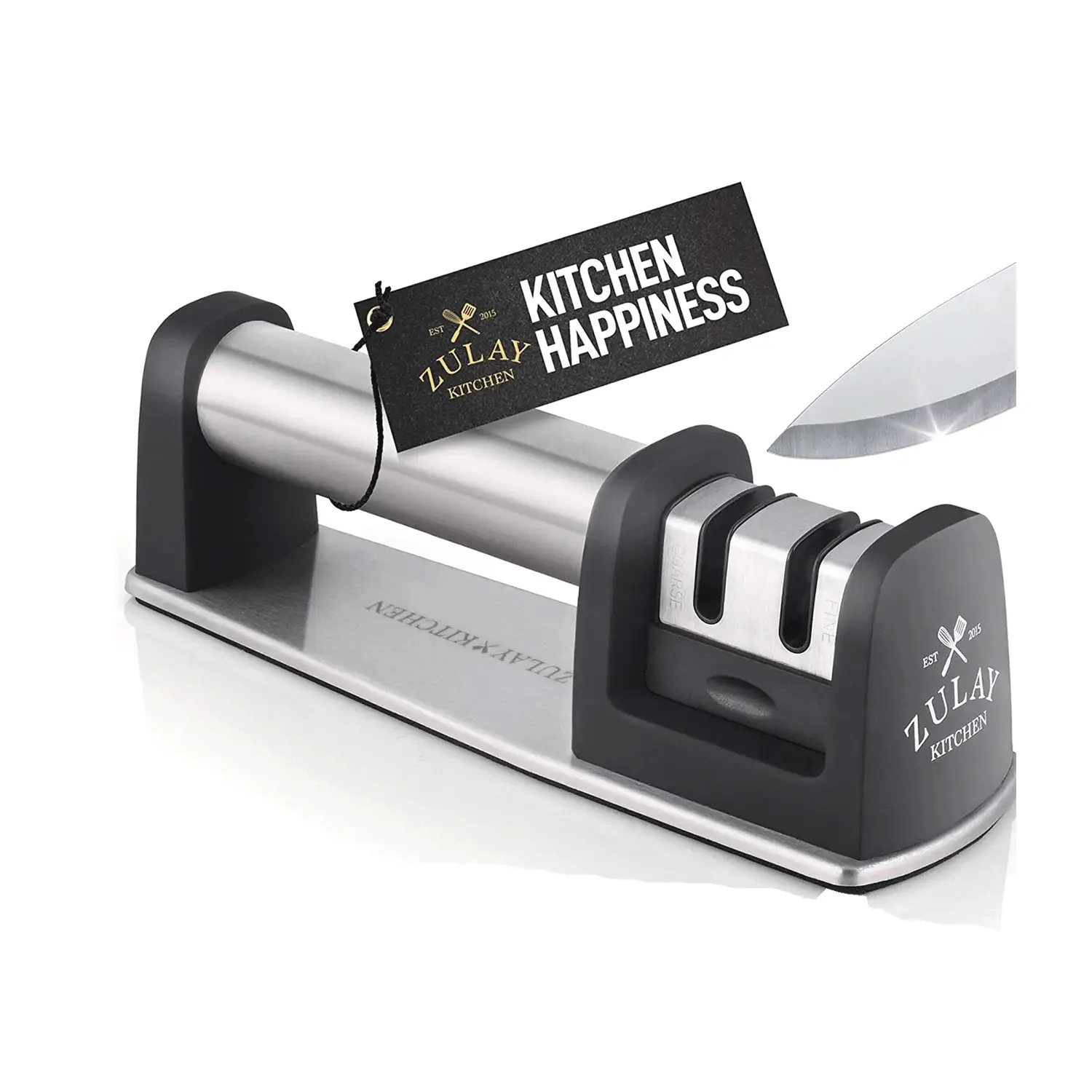 Zulay Kitchen Knife Sharpener (2-Stage Knife Sharpening)