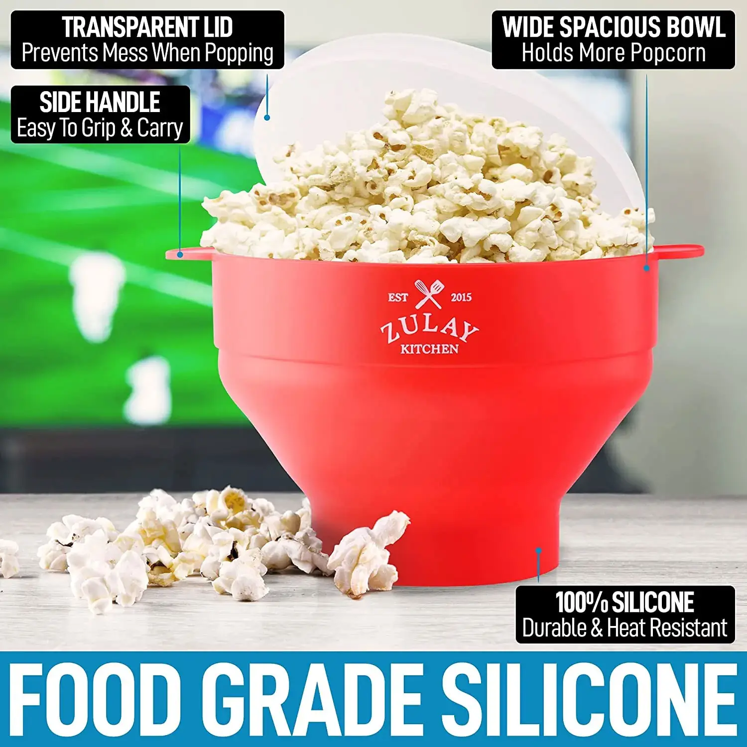 Collapsible Silicone Popcorn Maker