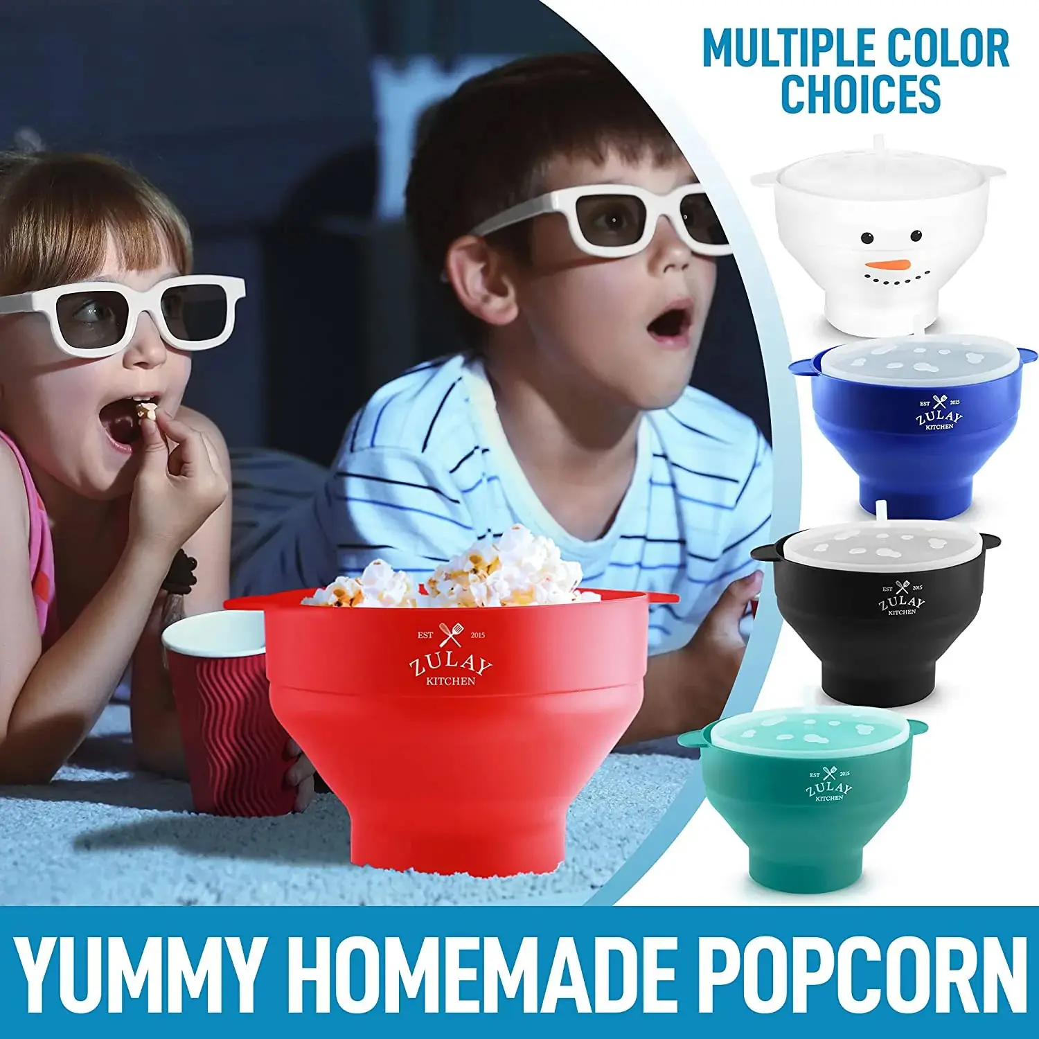 Collapsible Silicone Popcorn Maker