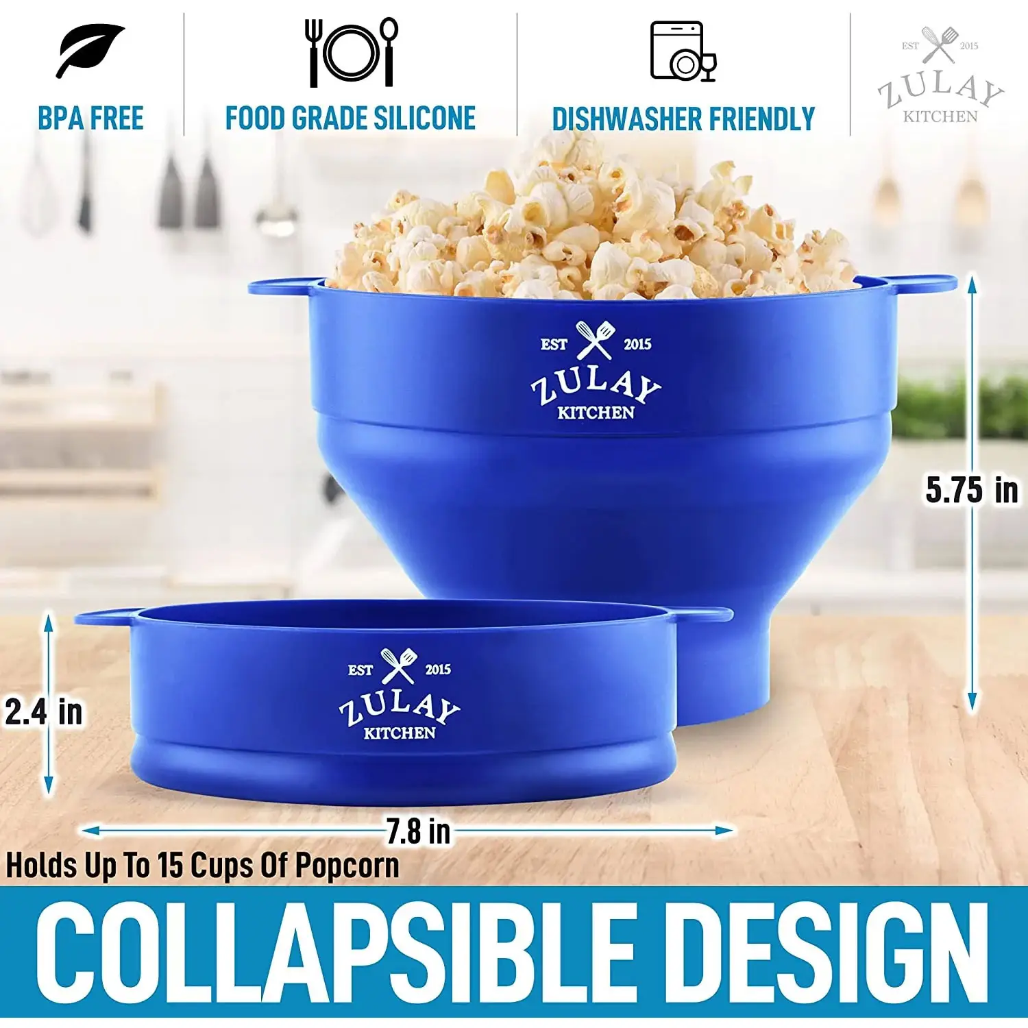 Collapsible Silicone Popcorn Maker