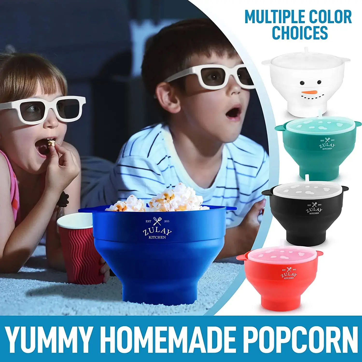 Collapsible Silicone Popcorn Maker