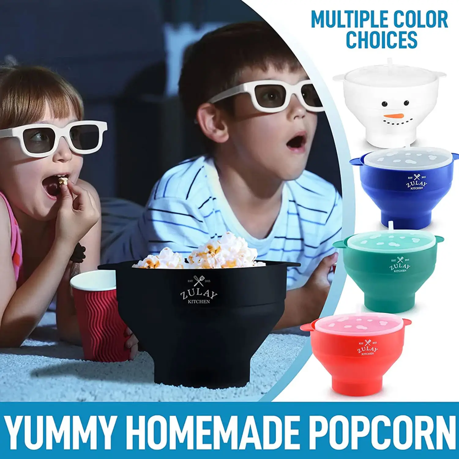 Collapsible Silicone Popcorn Maker