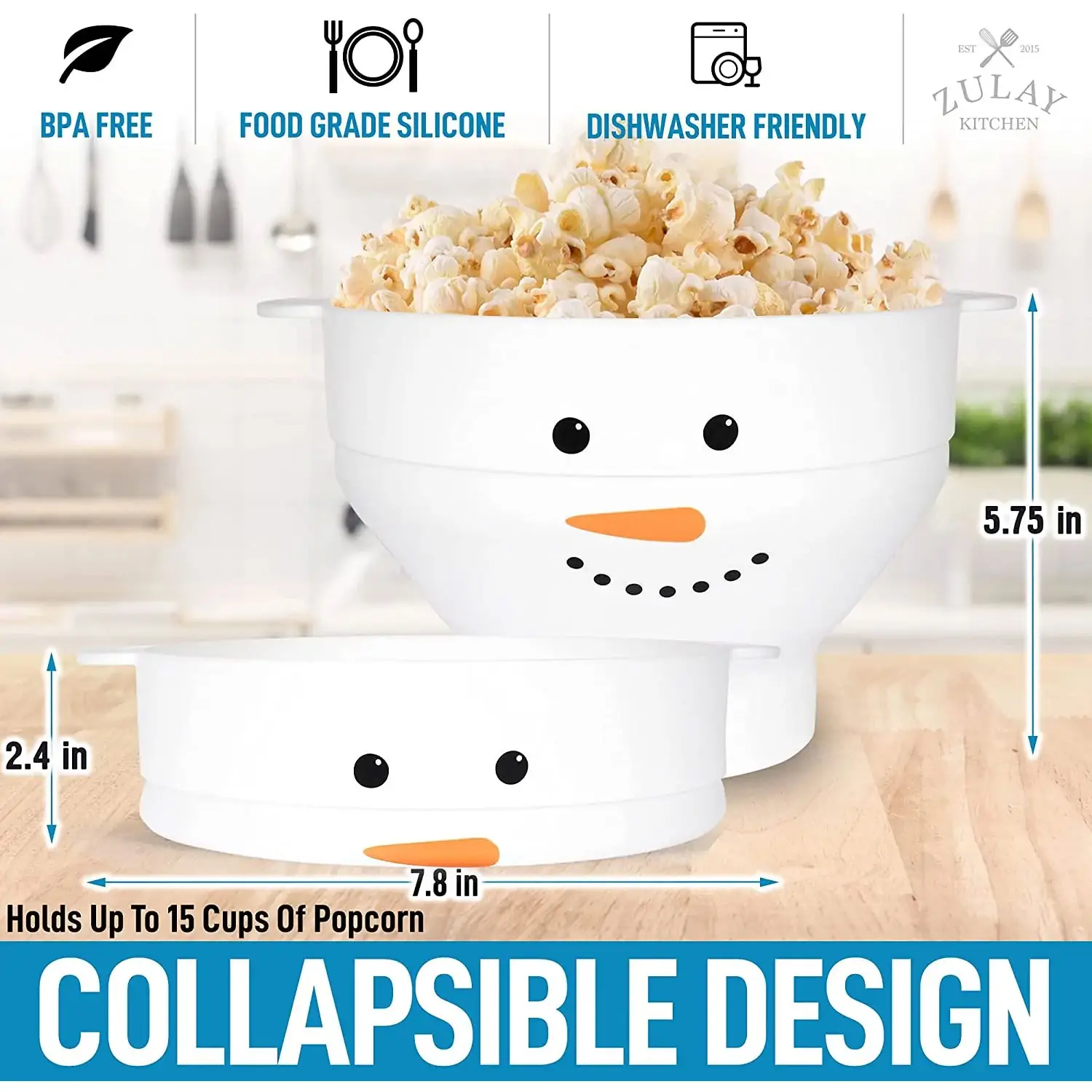 Collapsible Silicone Popcorn Maker