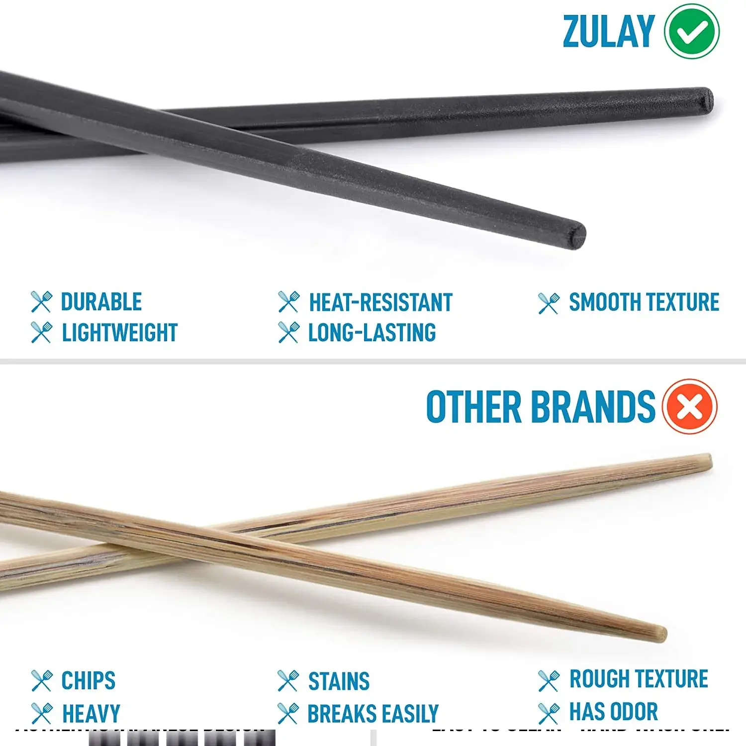 ZK Chopsticks, Fiberglass, 10 Pairs