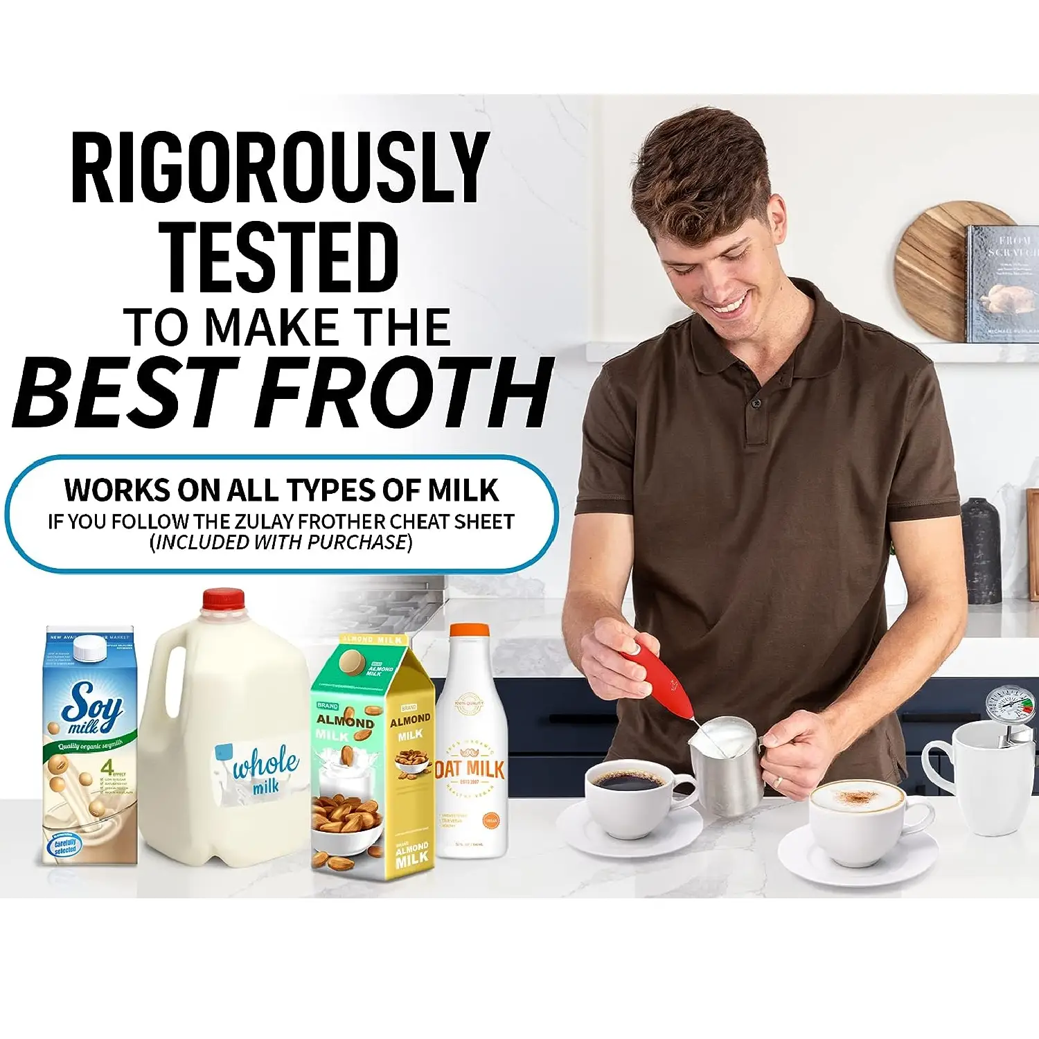 ZK Milk Frother OG With Stand 