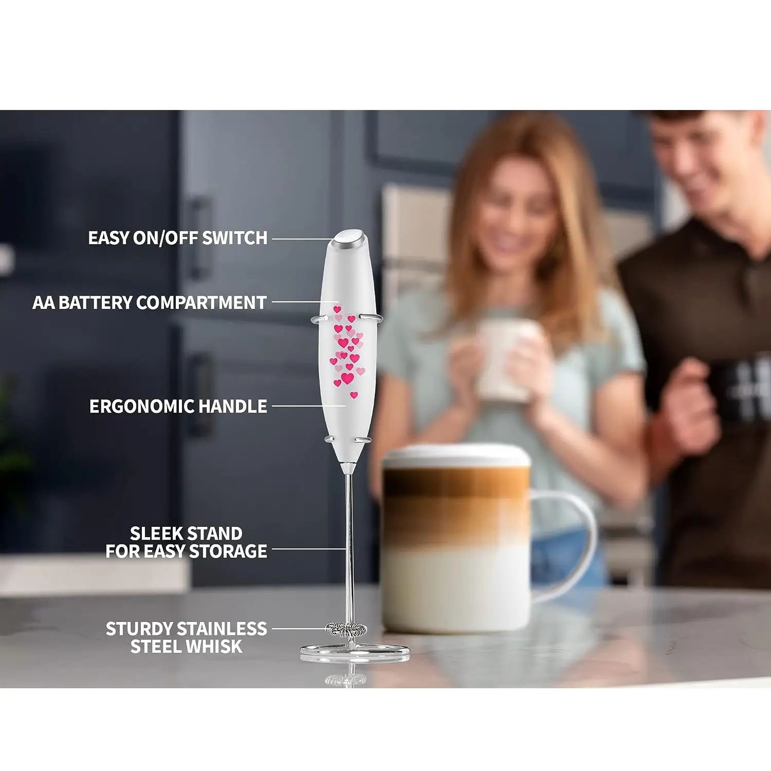 ZK Milk Frother OG With Stand 