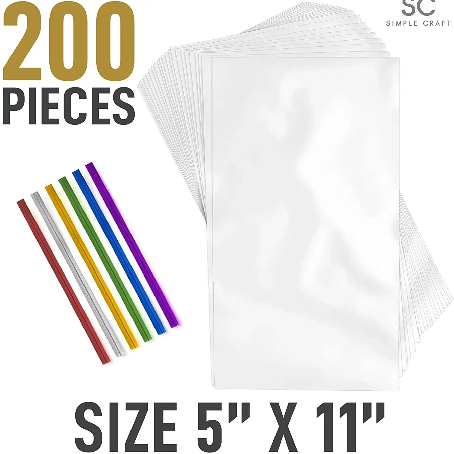 Simple Craft Candy Treat Cellophane Bags - 200 Pack