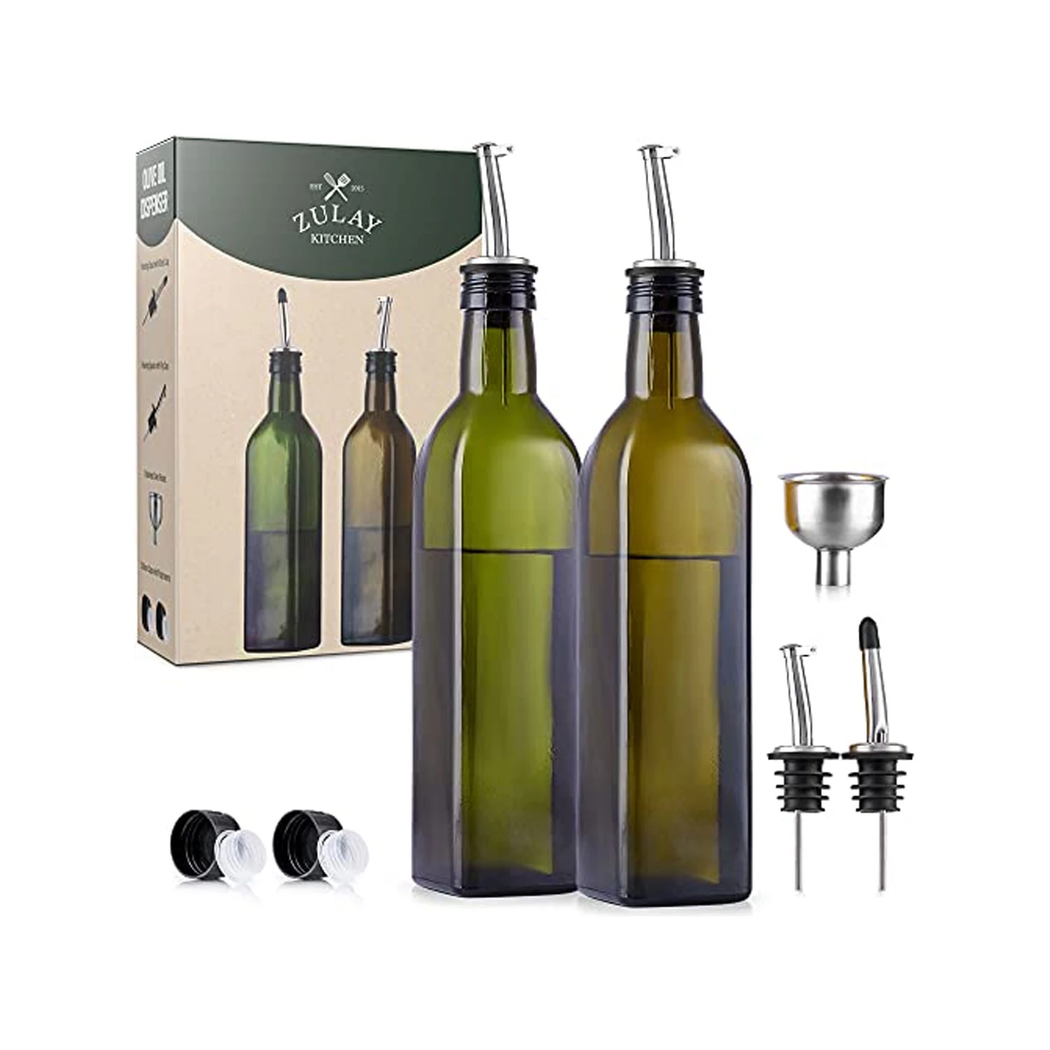 Olive Oil Dispenser Bottle With Accessories