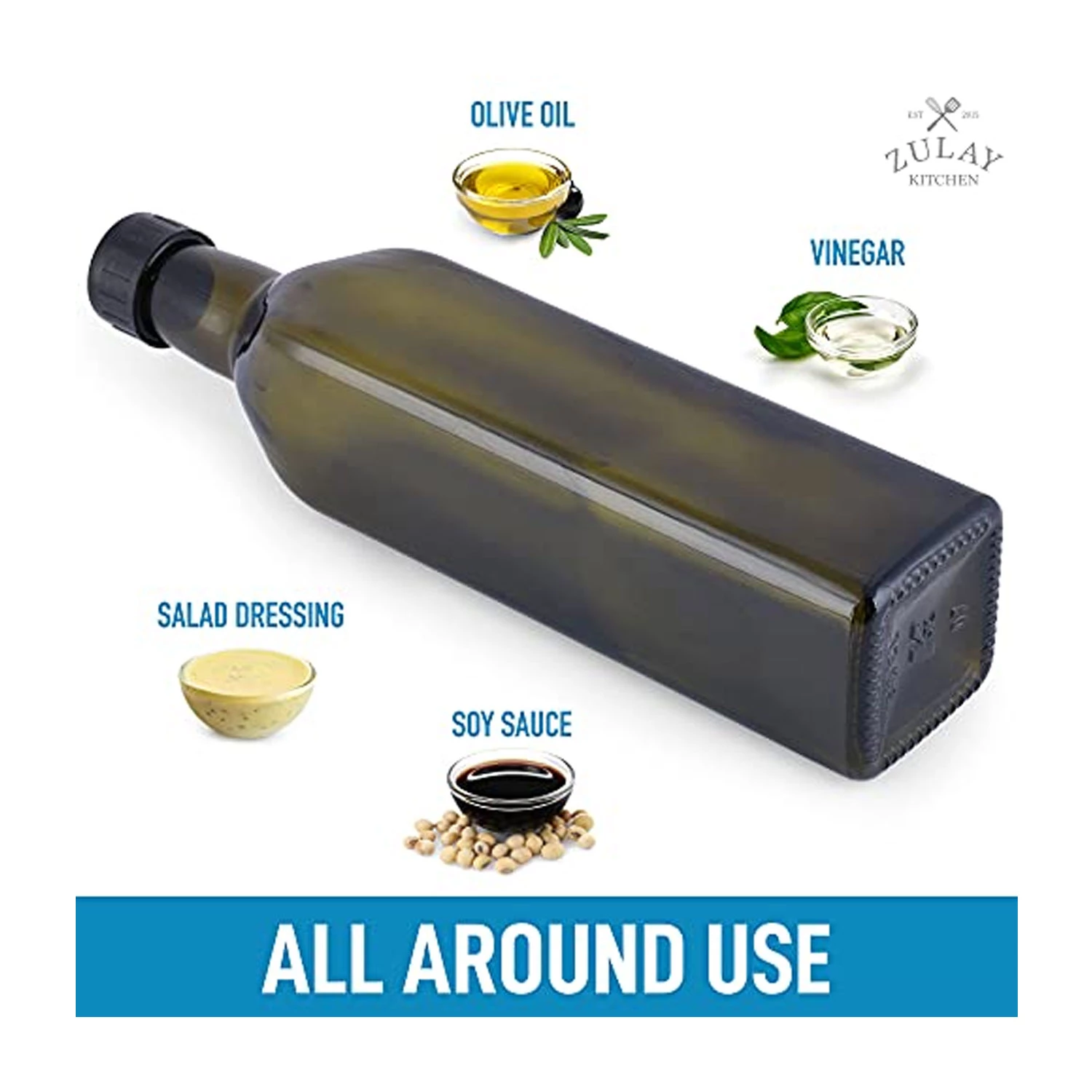 Olive Oil Dispenser Bottle With Accessories