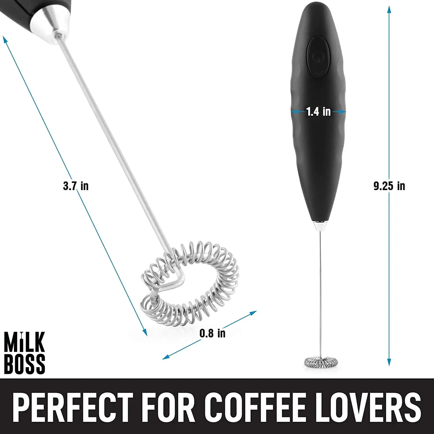 Milk Boss Milk Frother - Double Grip (Batteries Included)