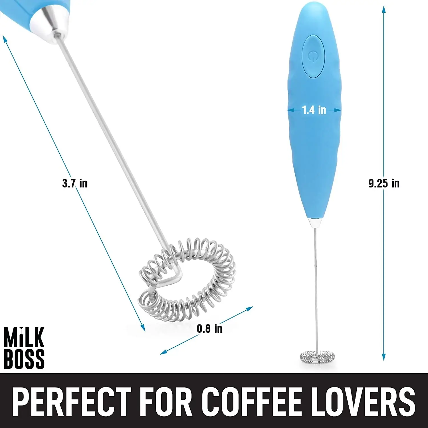 Milk Boss Milk Frother - Double Grip (Batteries Included)