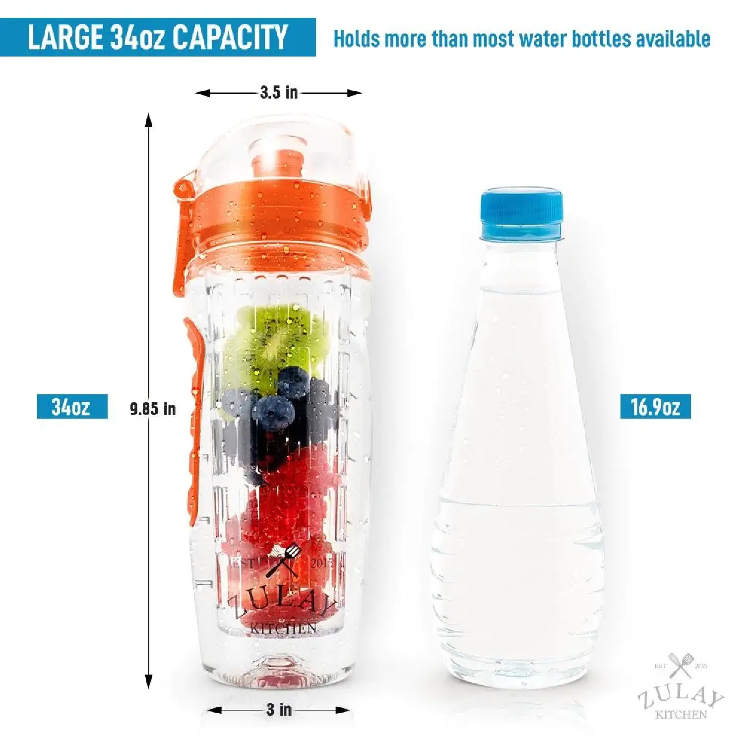 Portable Water Bottle With Fruit Infuser