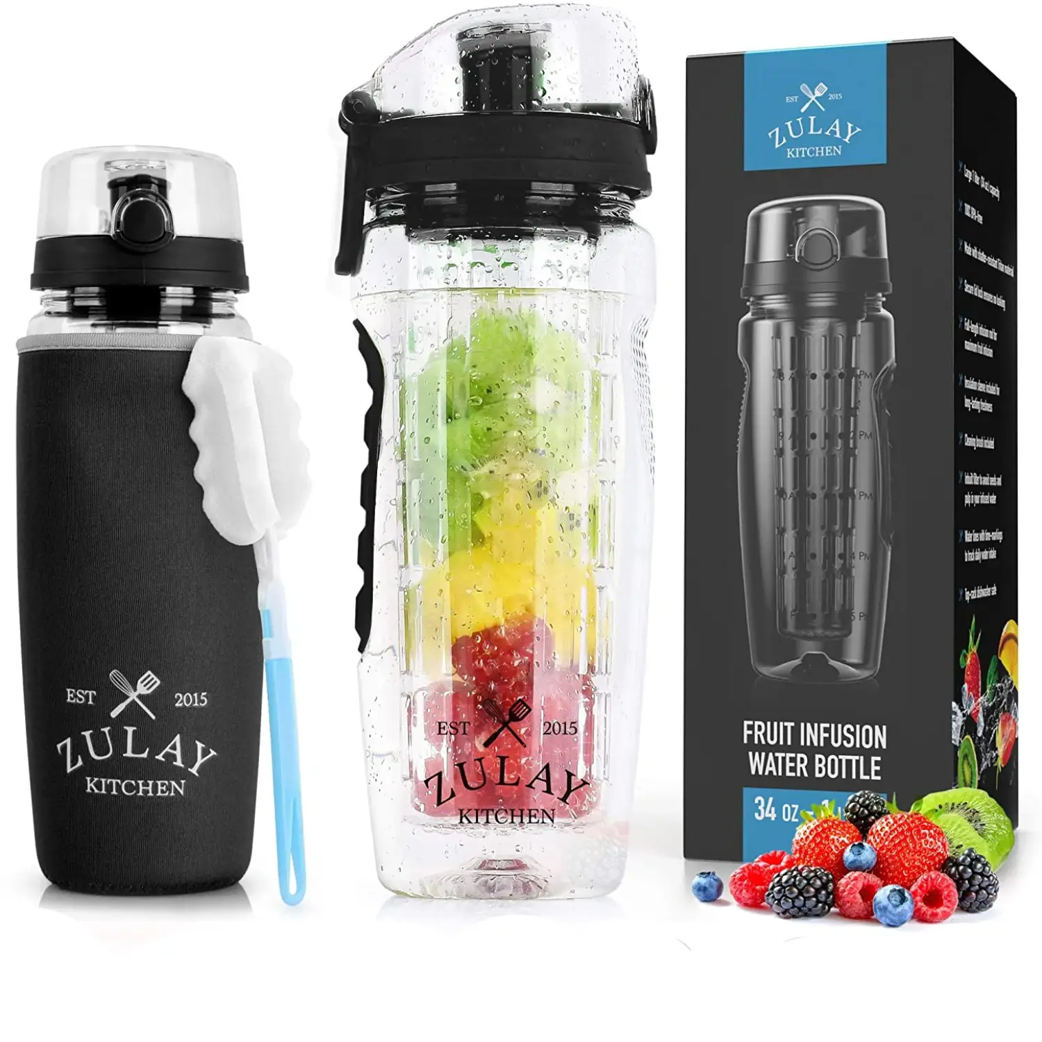 Portable Water Bottle With Fruit Infuser