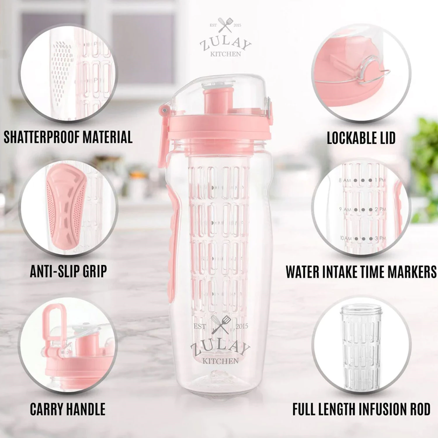 Portable Water Bottle With Fruit Infuser