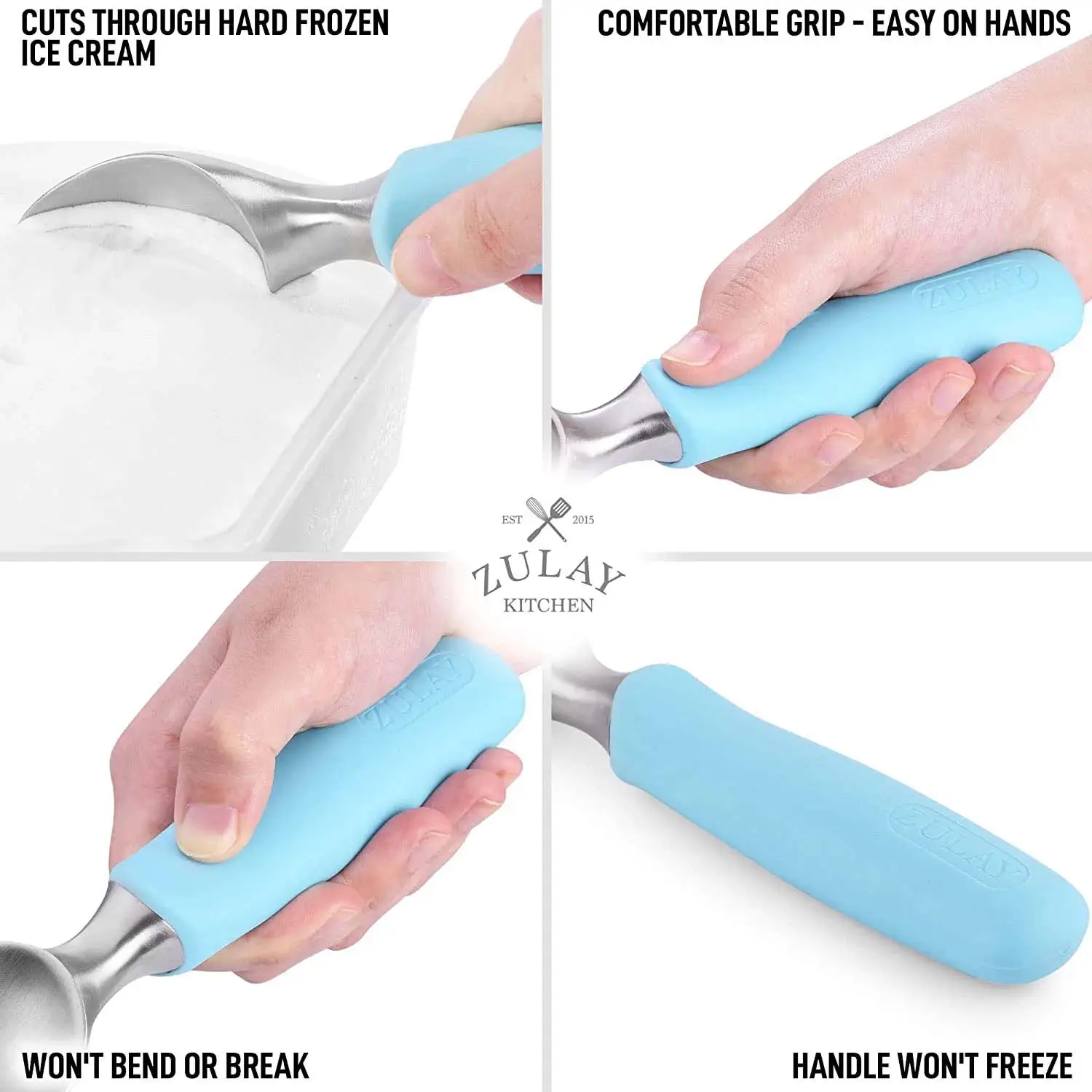 Ice Cream Scoop With Rubber Grip