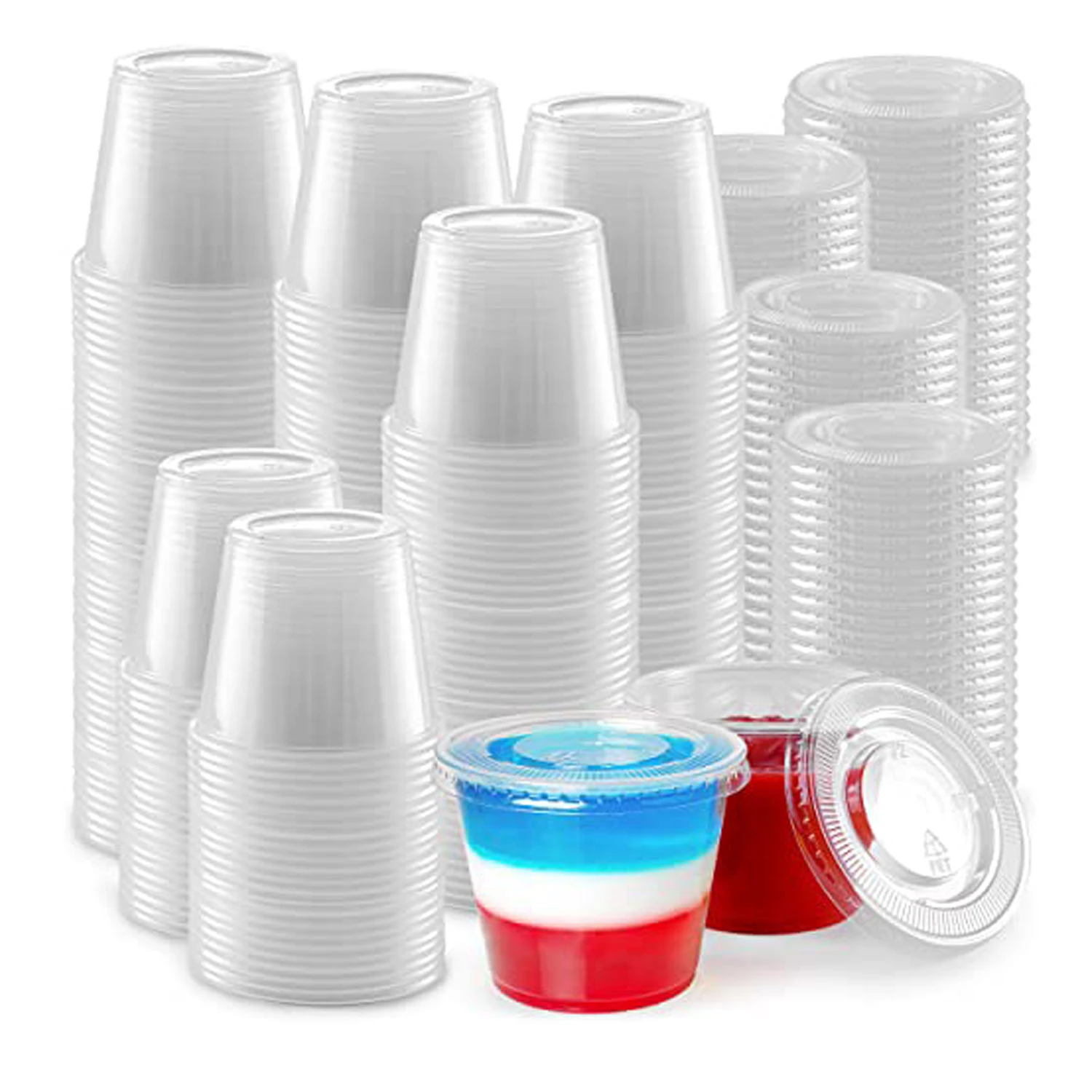 Simple Craft Clear Jello Shot Cups With Lids 