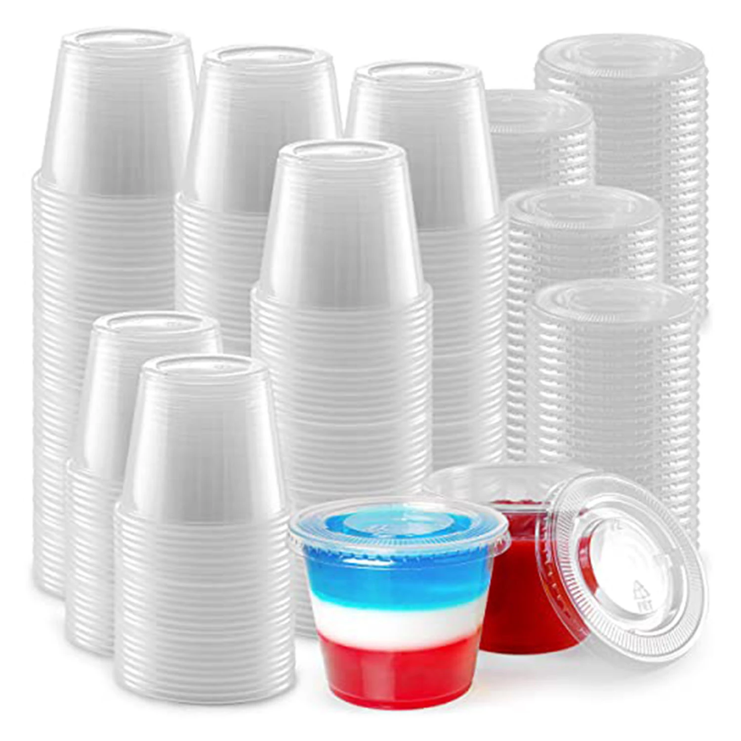 Simple Craft Clear Jello Shot Cups With Lids 