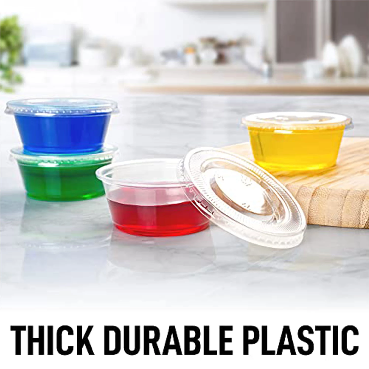 Simple Craft Clear Jello Shot Cups With Lids 