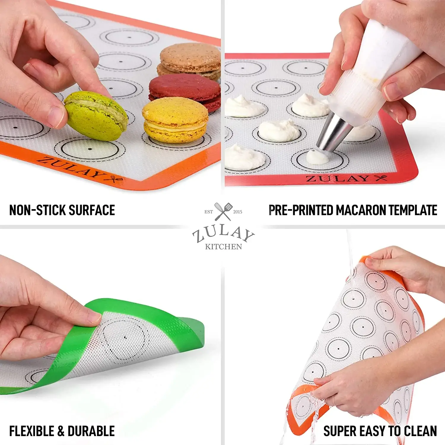 Macaron Silicone Baking Mats - 4 Piece Set