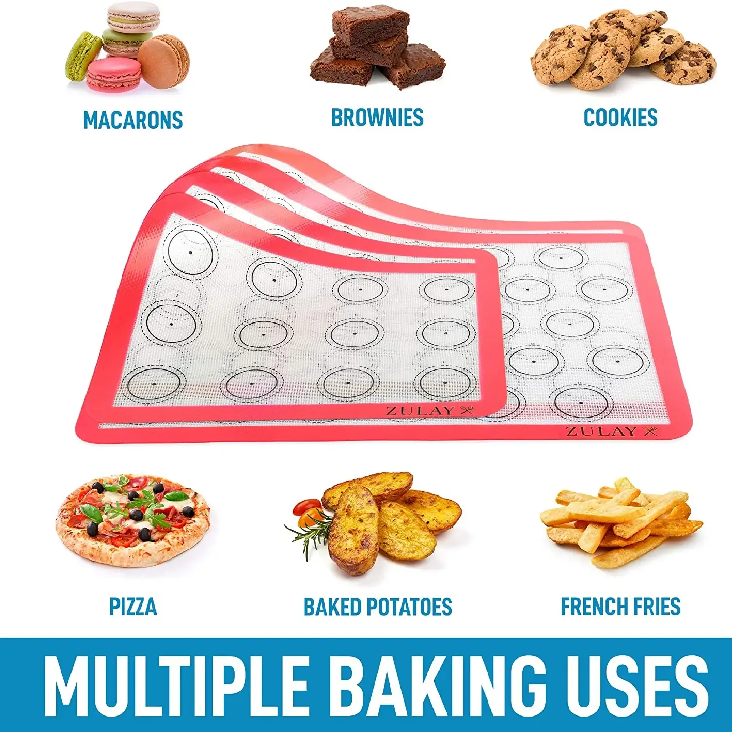 Macaron Silicone Baking Mats - 4 Piece Set