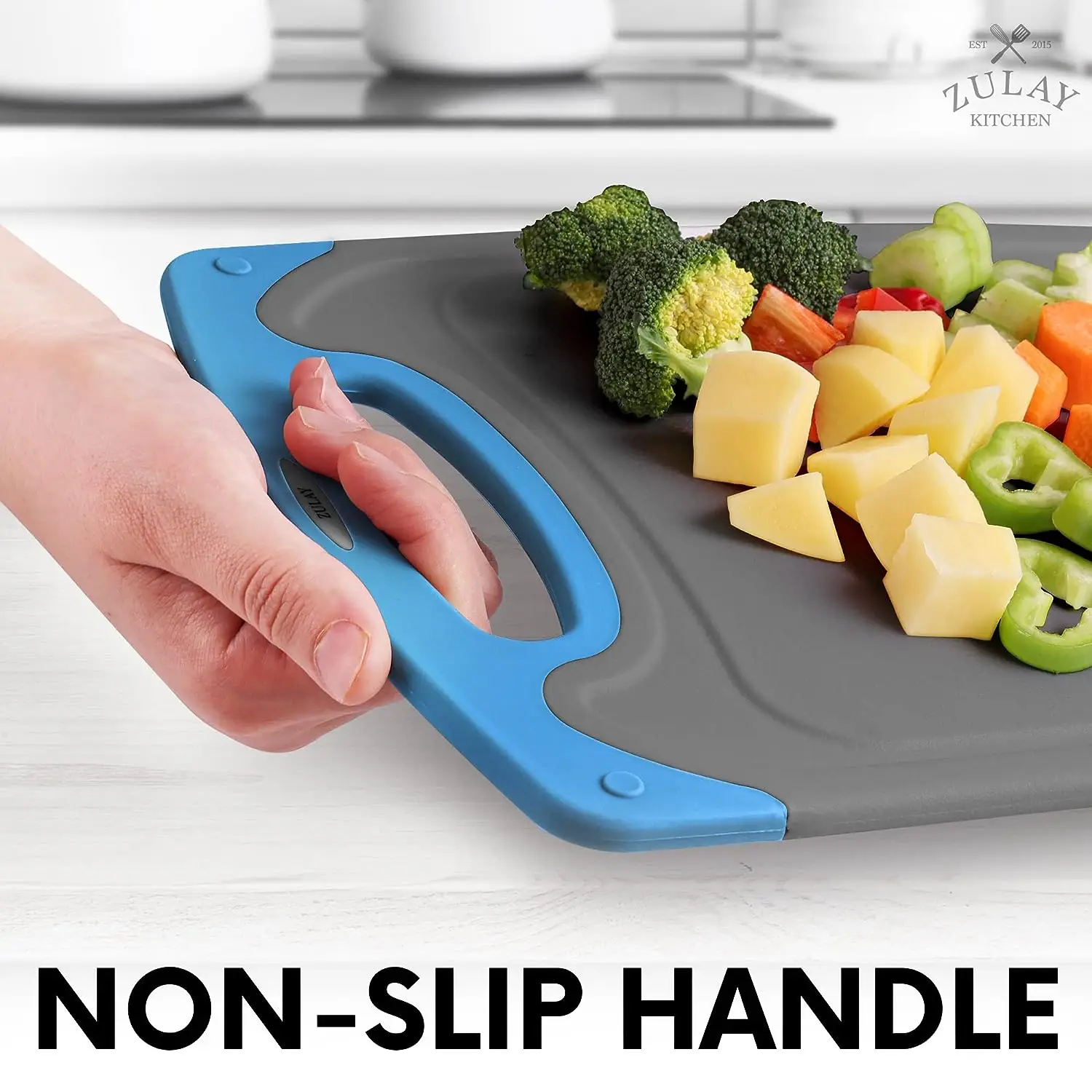 Cutting Board With Juice Grooves (3-piece Set)