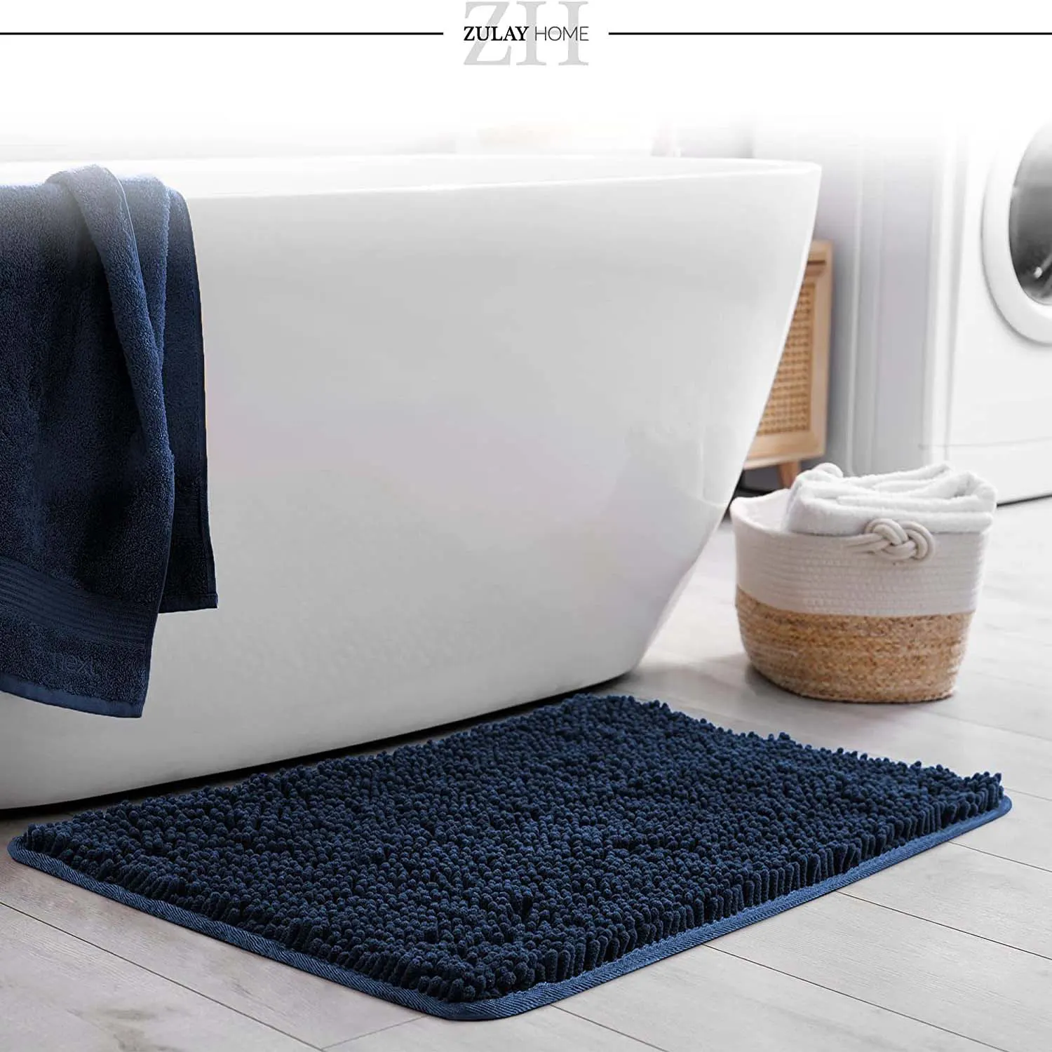 Zulay Home Soft Shaggy Bathroom Rug