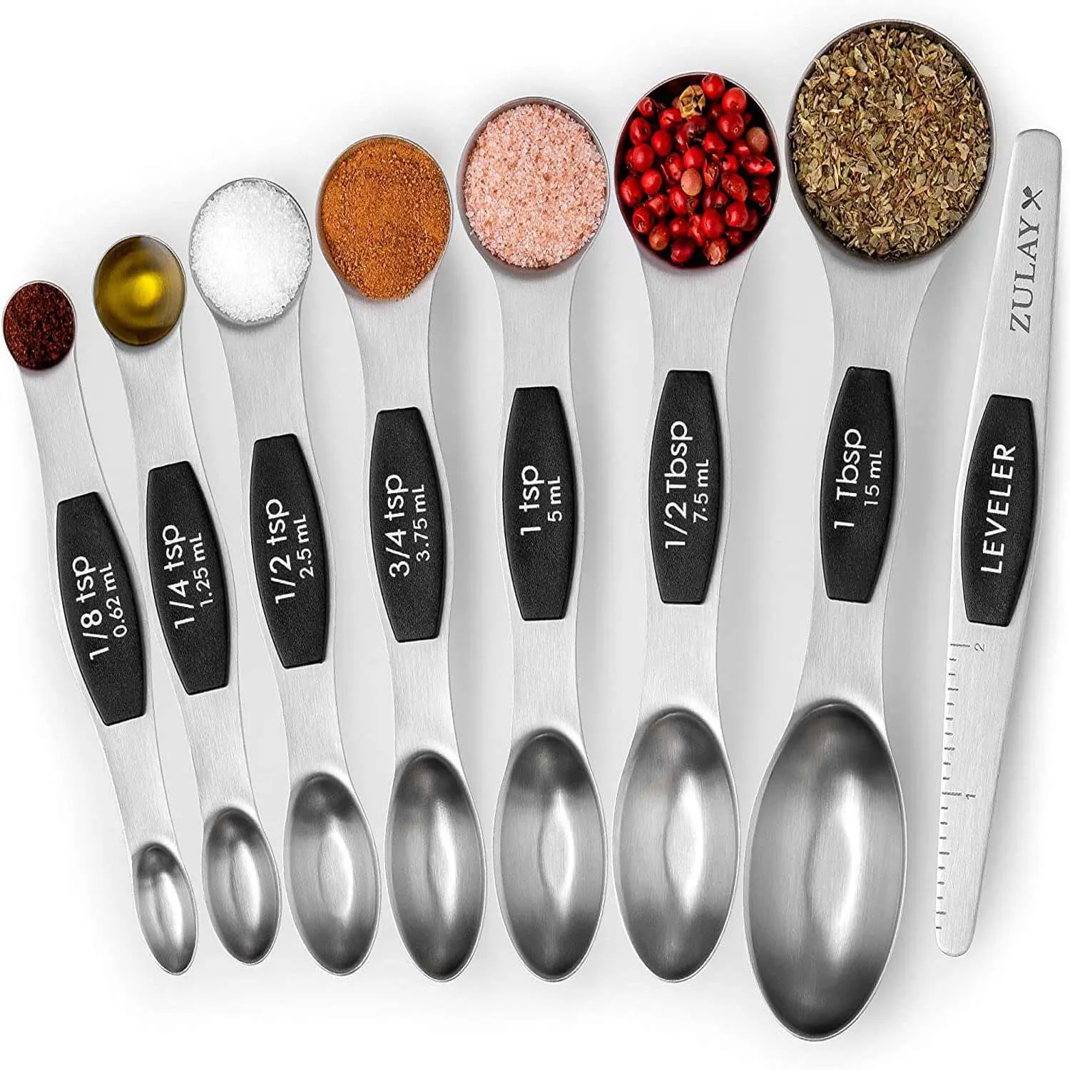 Magnetic Measuring Spoons - Set Of 8