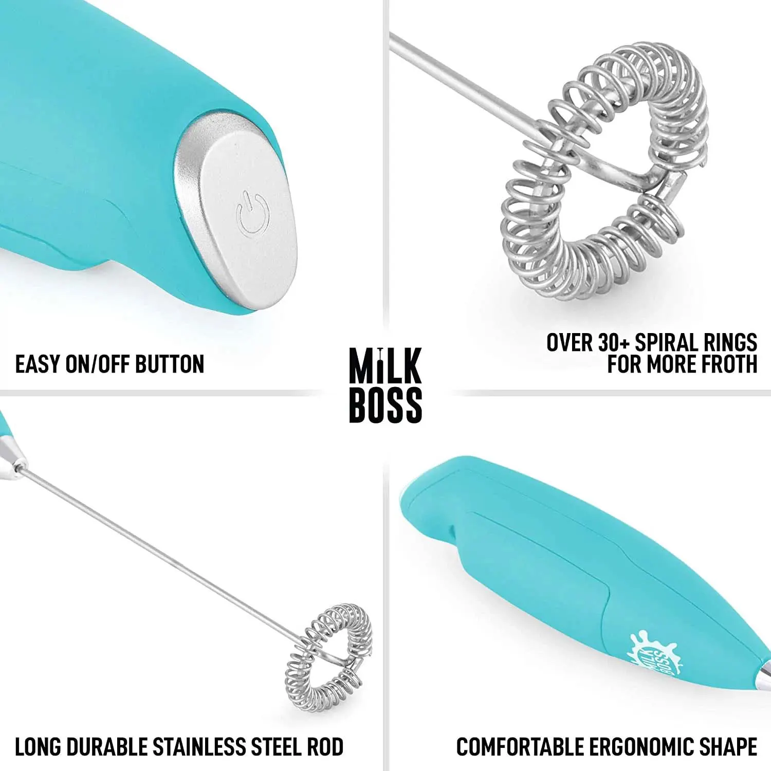 Milk Boss Milk Frother With Holster Stand