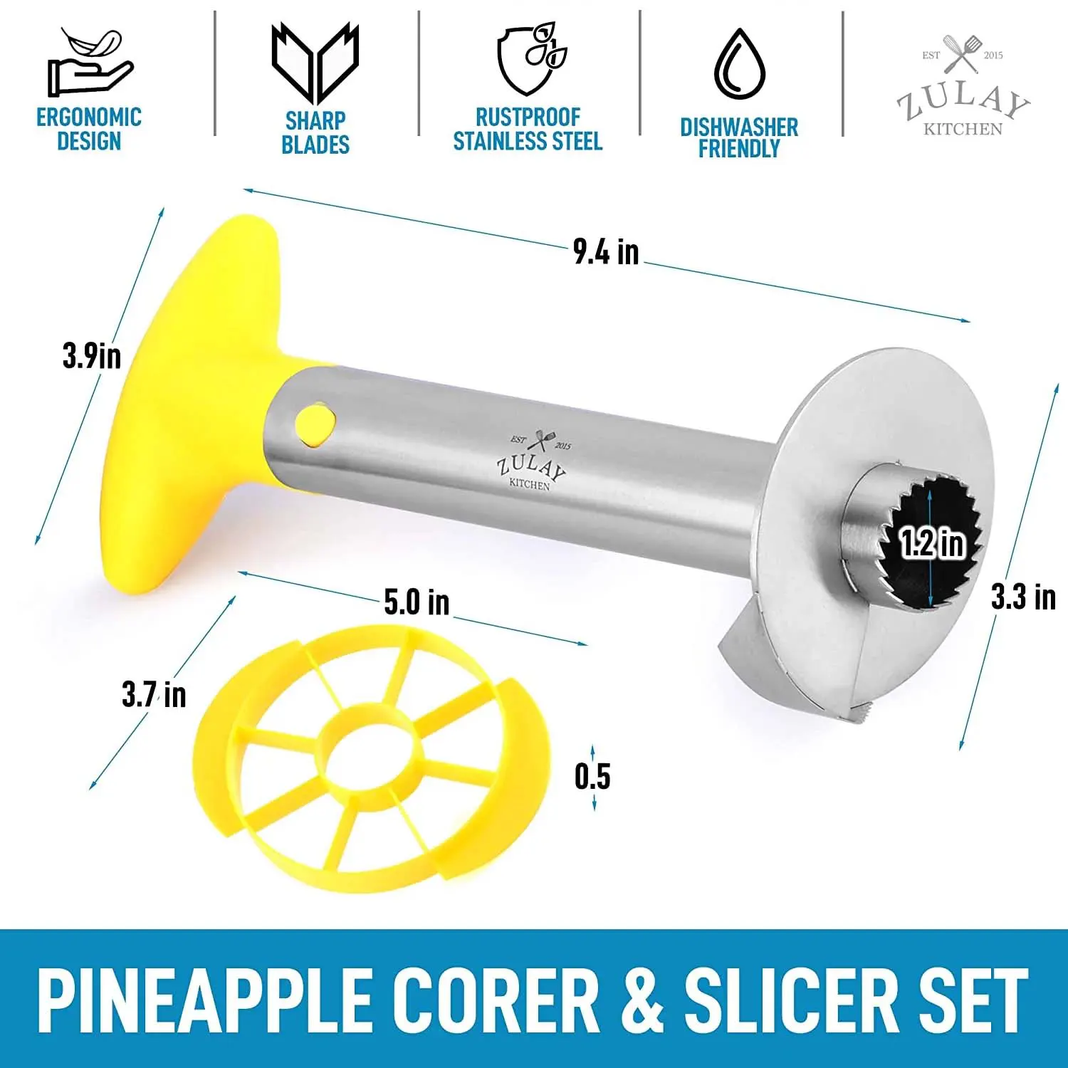 Pineapple Corer And Slicer Tool Set