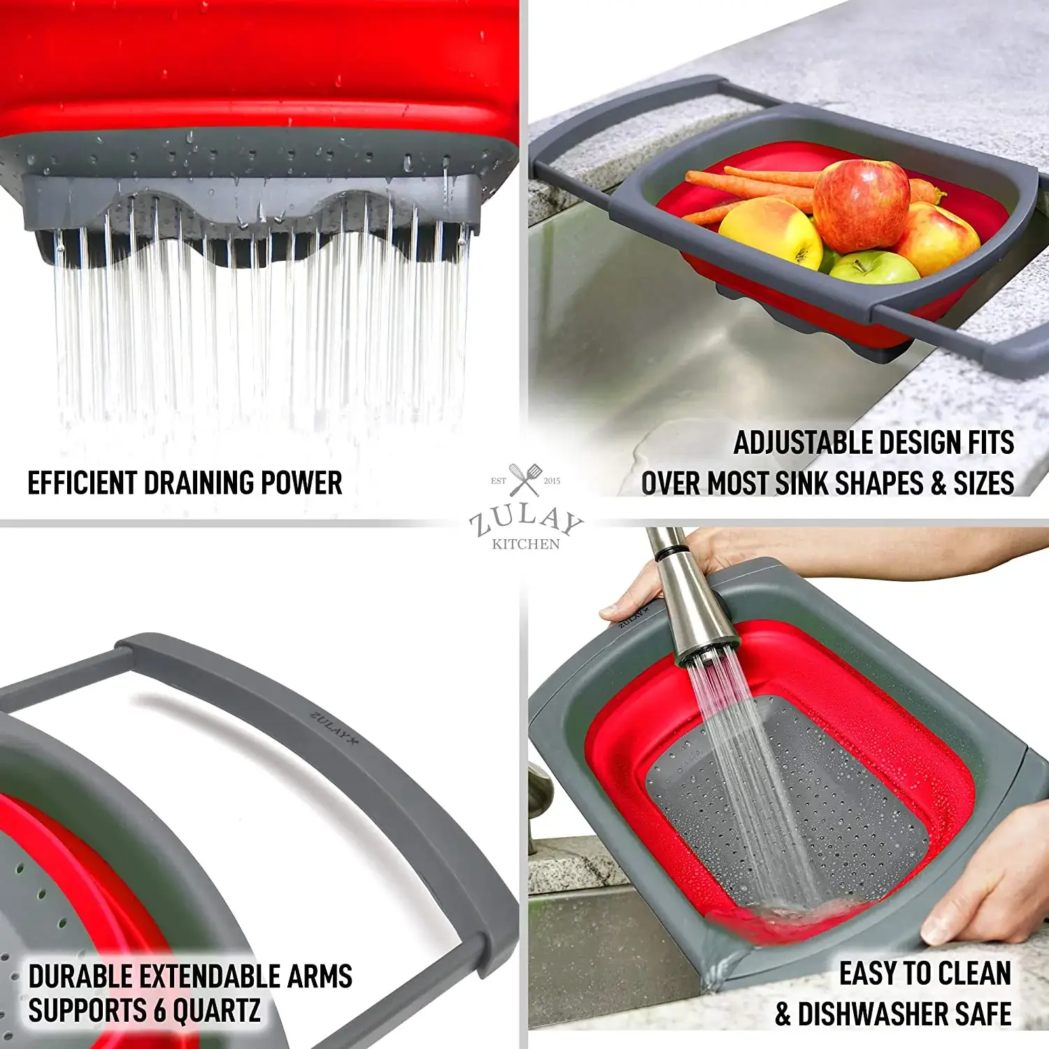 Collapsible Colander With Extendable Handles