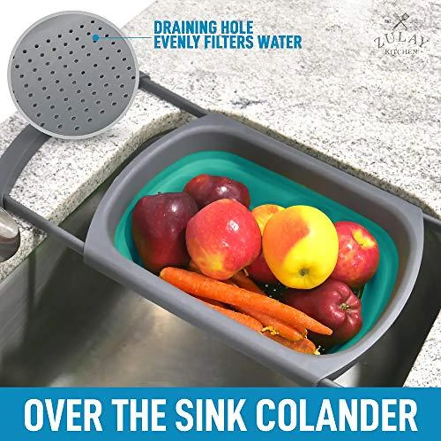 Collapsible Colander With Extendable Handles