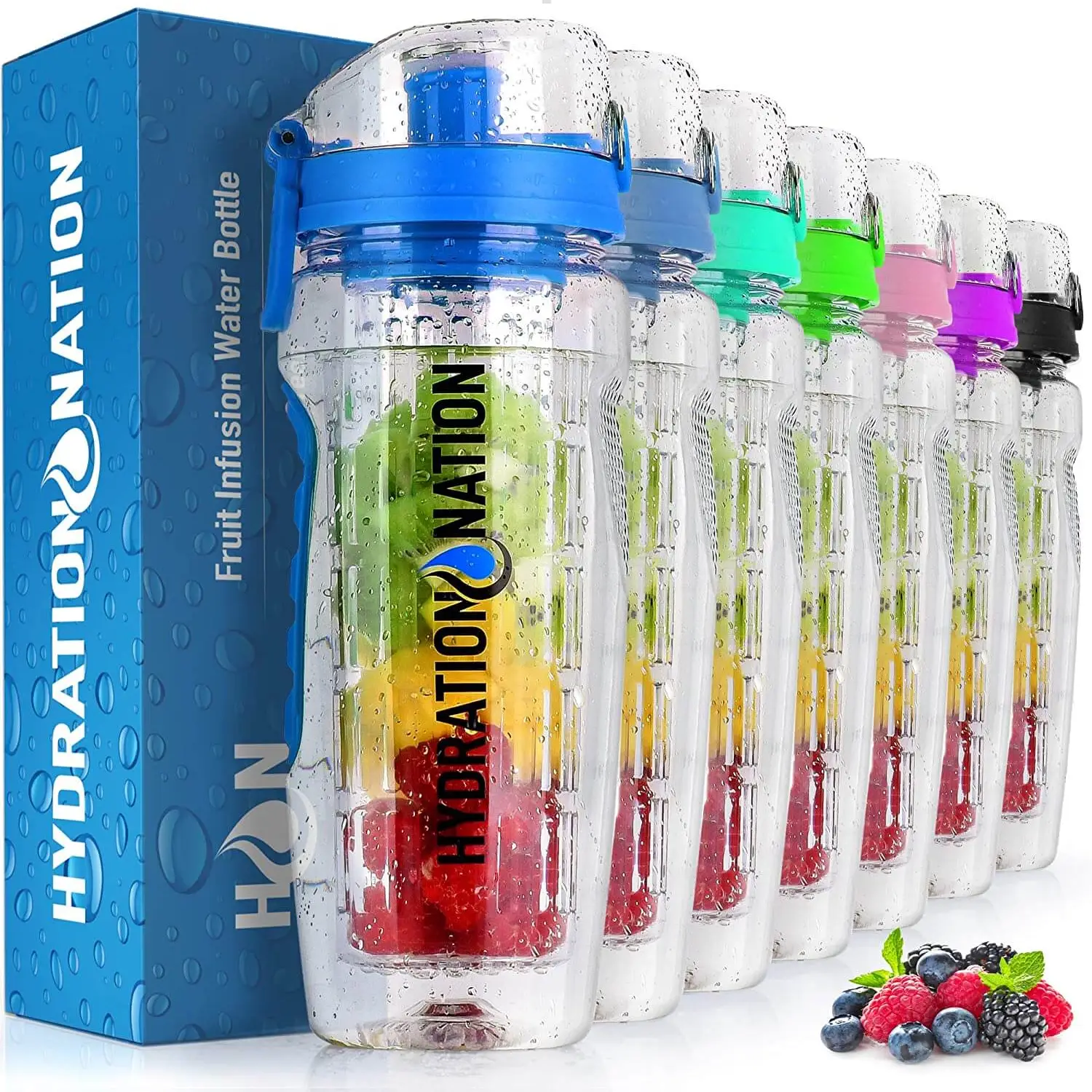 Hydration Nation Portable Water Bottle With Fruit Infuser