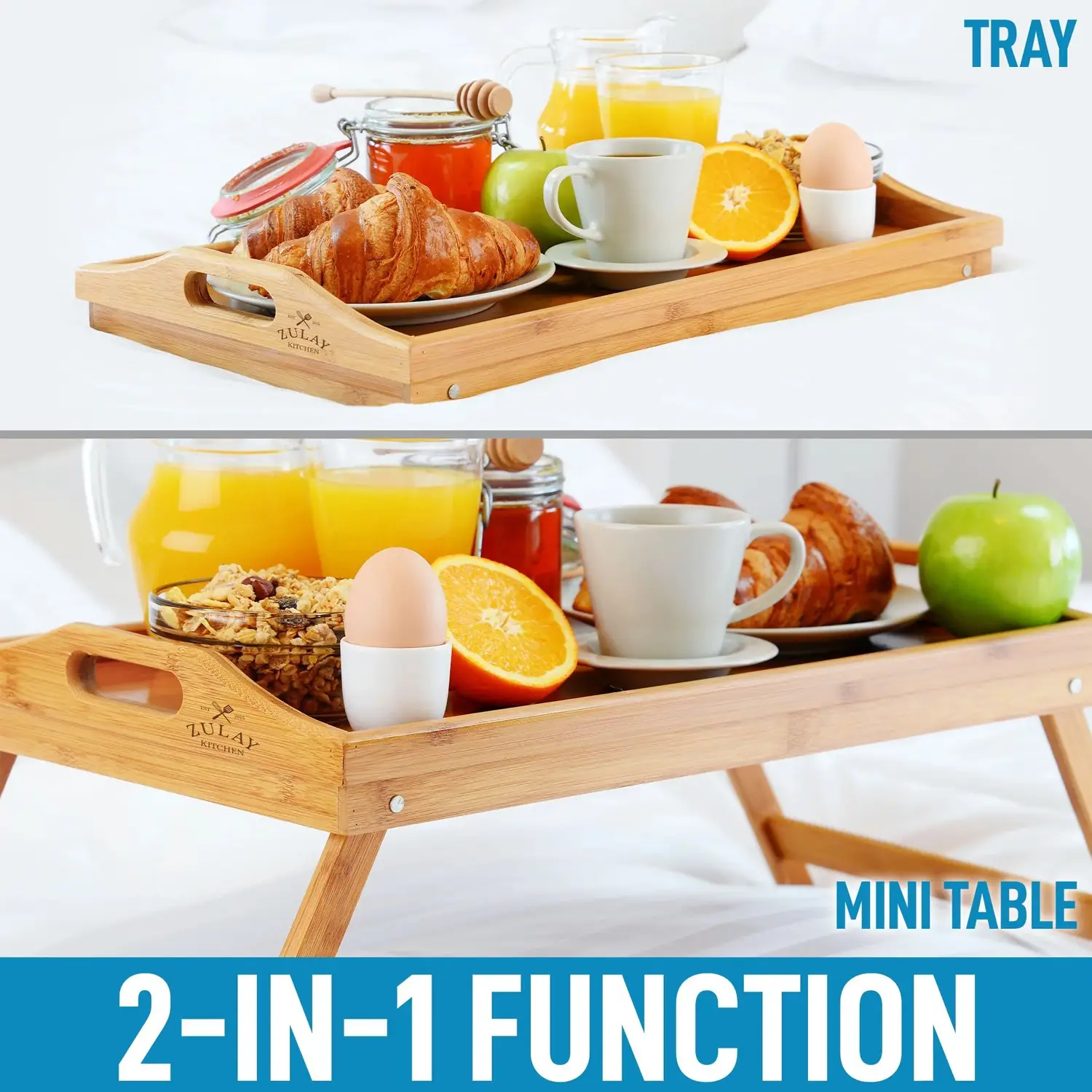 Bamboo Breakfast In Bed Tray Table