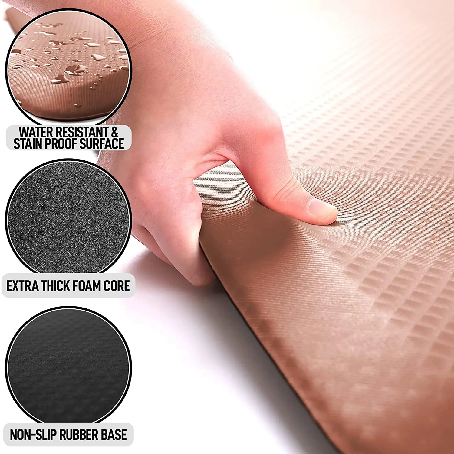 Zulay Home Anti Fatigue Mat - Thick Cushioned Non Slip Foam