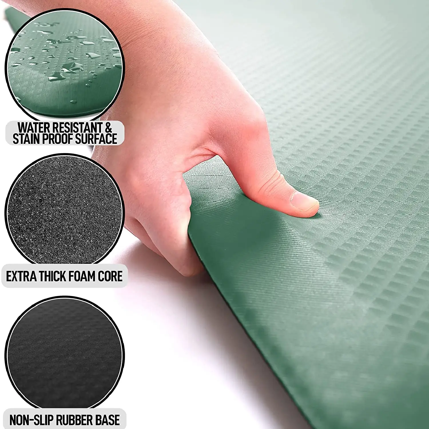 Zulay Home Anti Fatigue Mat - Thick Cushioned Non Slip Foam