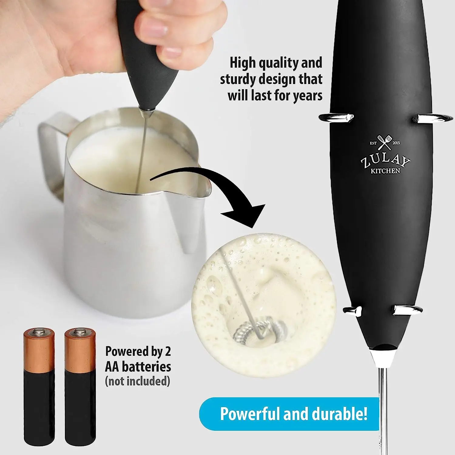 Zulay Complete Milk Frother Set Coffee Gift