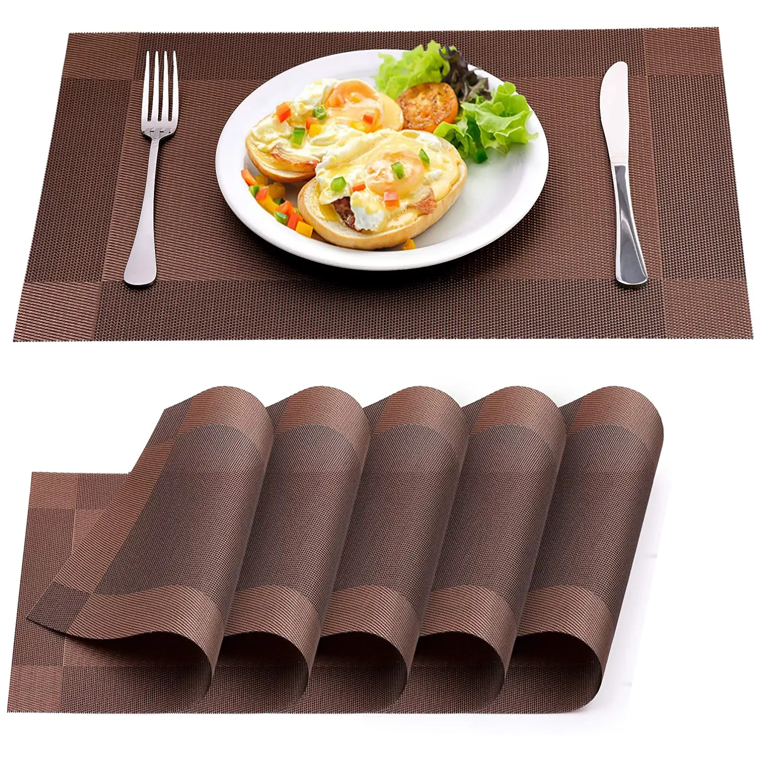 Vinyl Woven Placemats - Set of 6