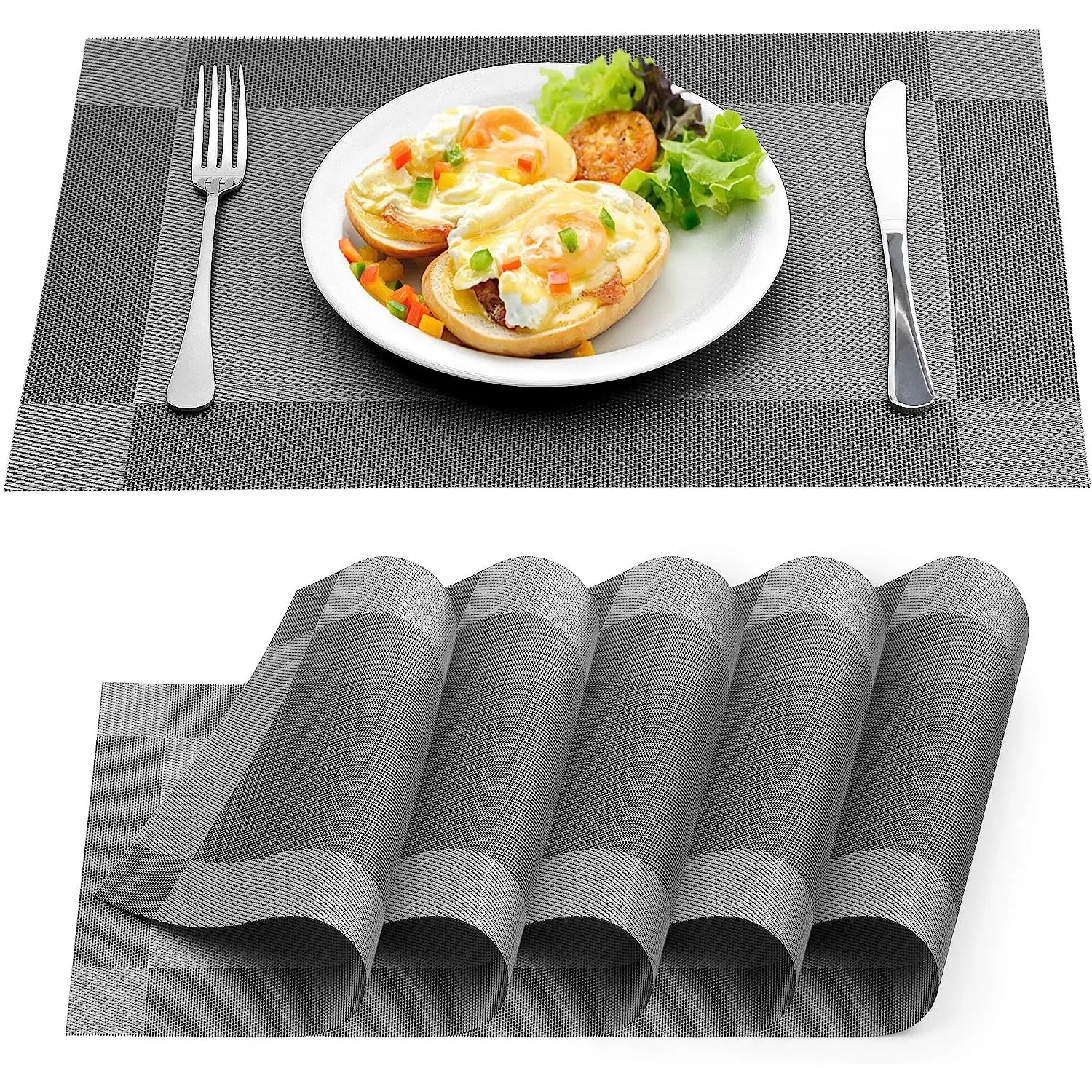 Vinyl Woven Placemats - Set of 6