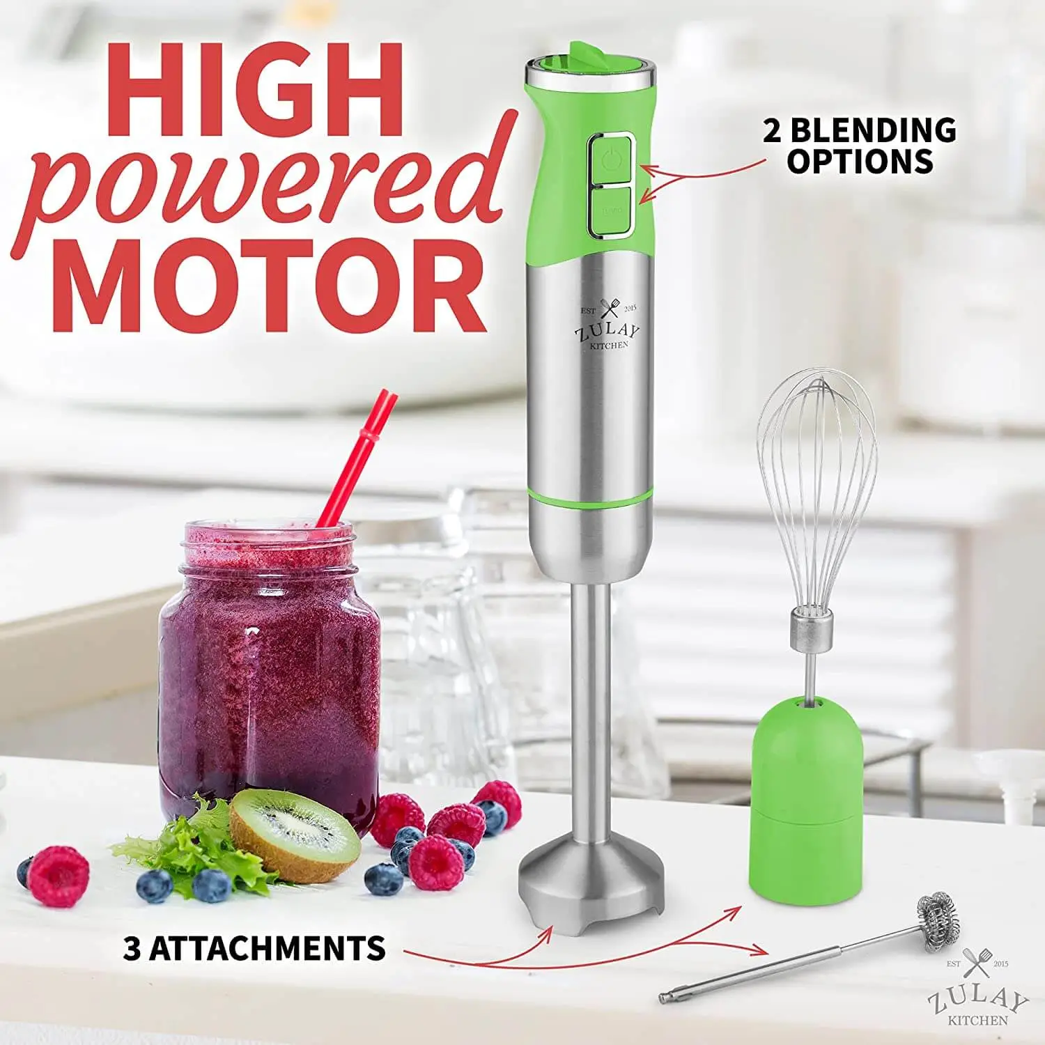  Zulay Kitchen Immersion Hand Blender - 500W