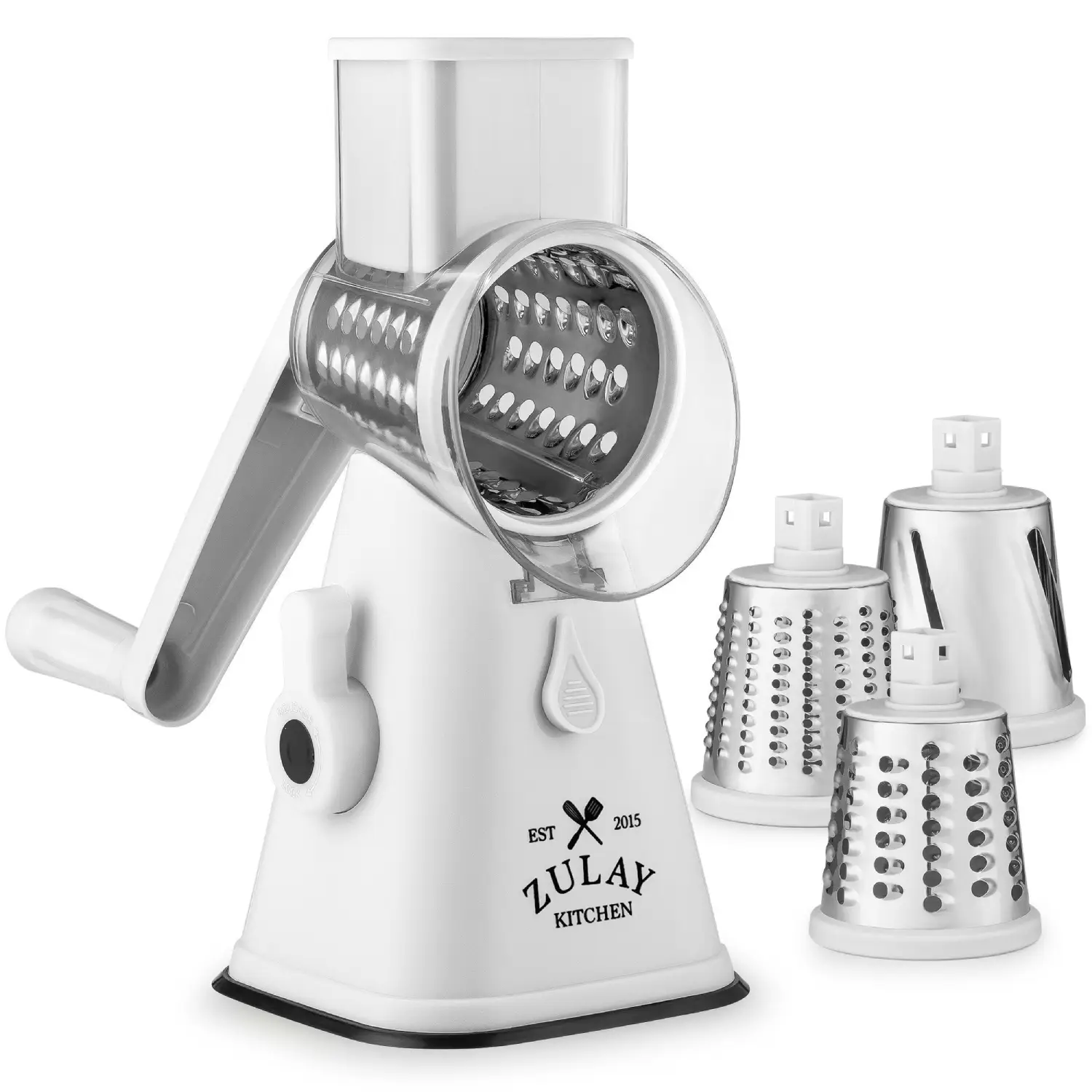 Manual Rotary Cheese Grater with Handle-3 Blades