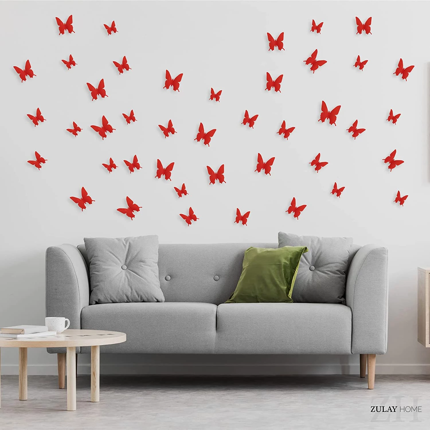 Zulay Home 3D Butterfly Wall Decor - 24pcs Butterfly Decor with 3 Different Sizes