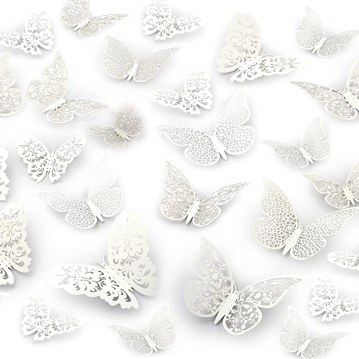 Zulay Home 3D Butterfly Wall Decor - 24pcs Butterfly Decor with 3 Different Sizes