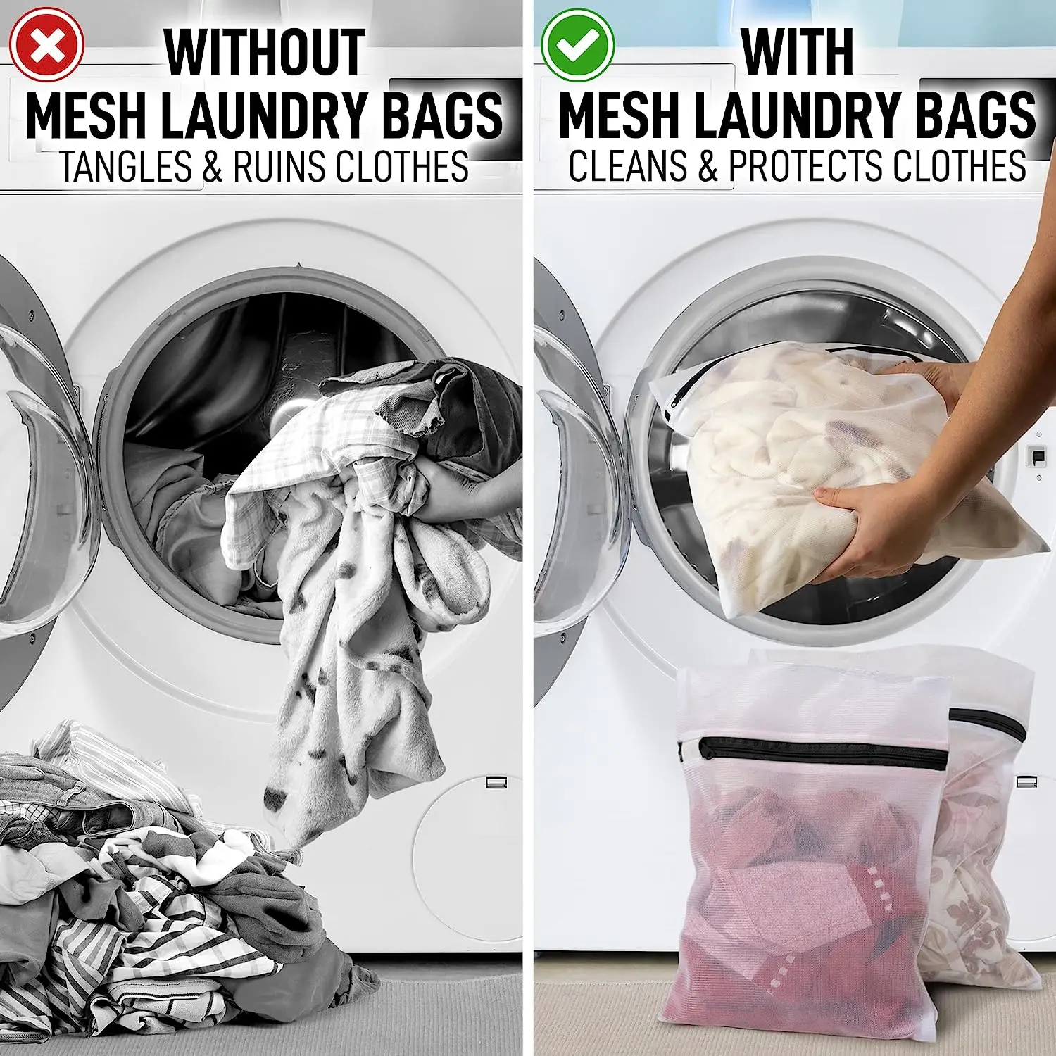 Zulay Home Mesh Laundry Bags